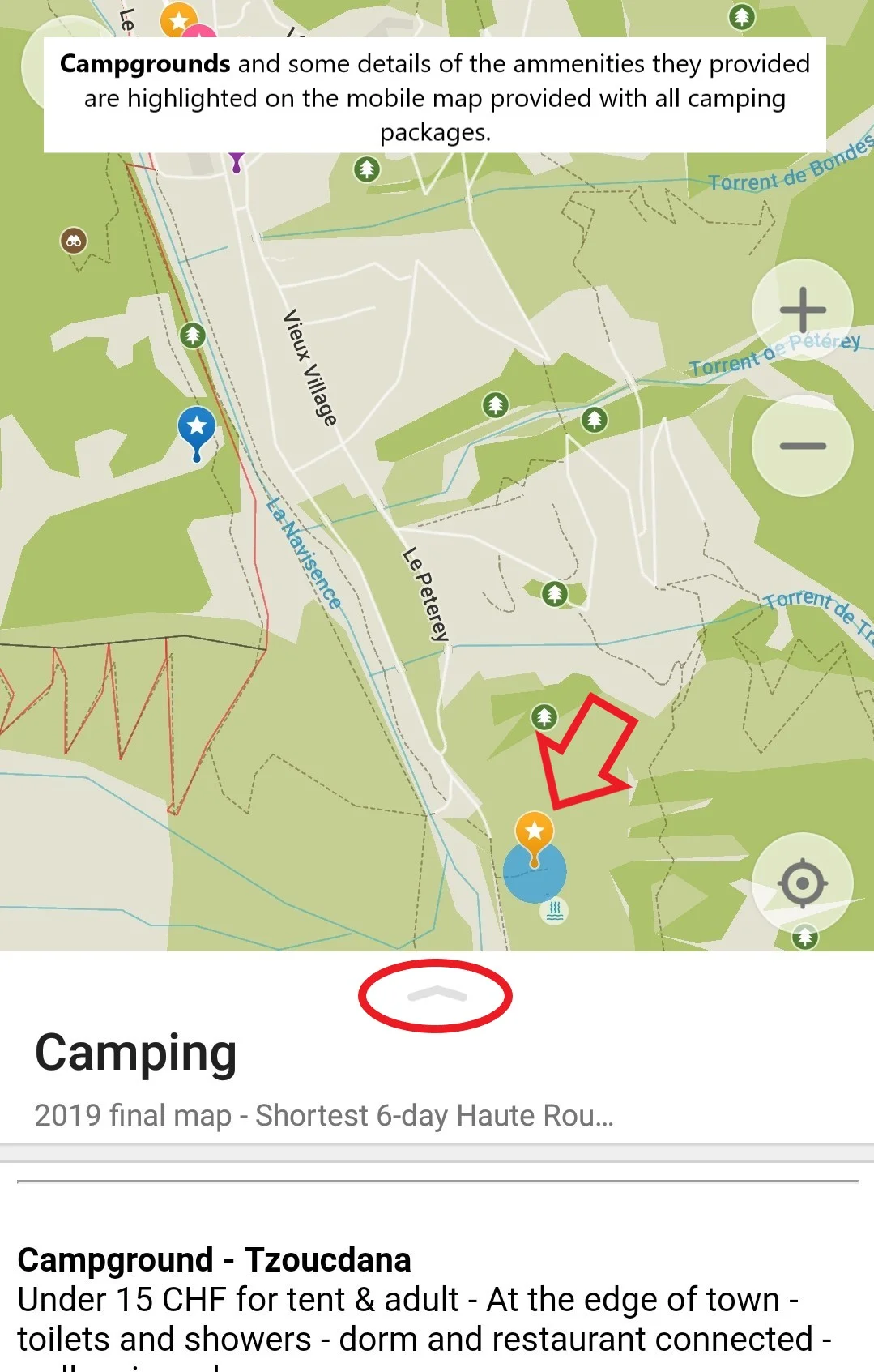 Walker’s Haute Route camping