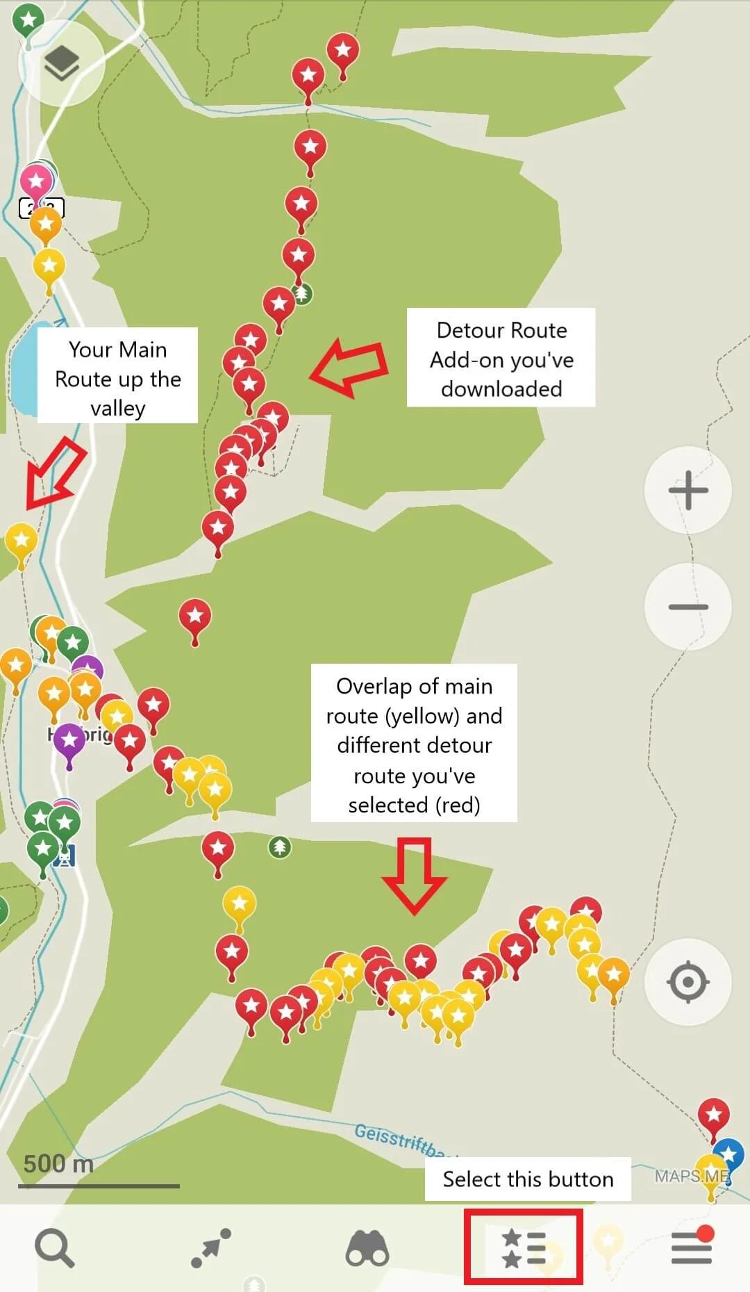 How to use your offline mobile map Haute Route Hiking