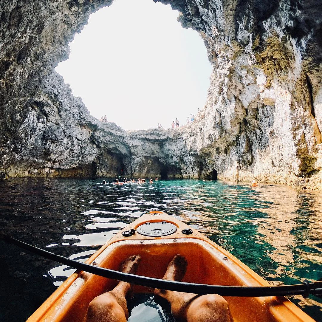 Kayaking is an enviromentally friendly way to explore the coastline 
