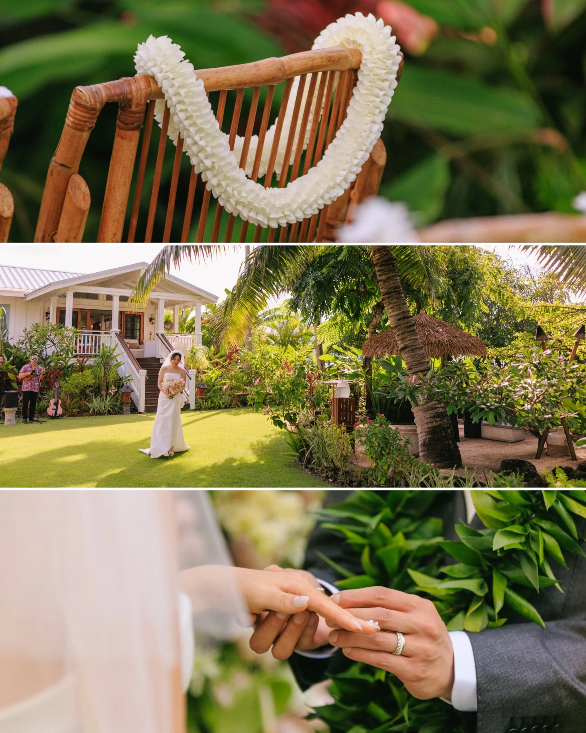 Tiffany + Sungho's Intimate Male'ana Gardens Wedding in Kailua, Oahu
