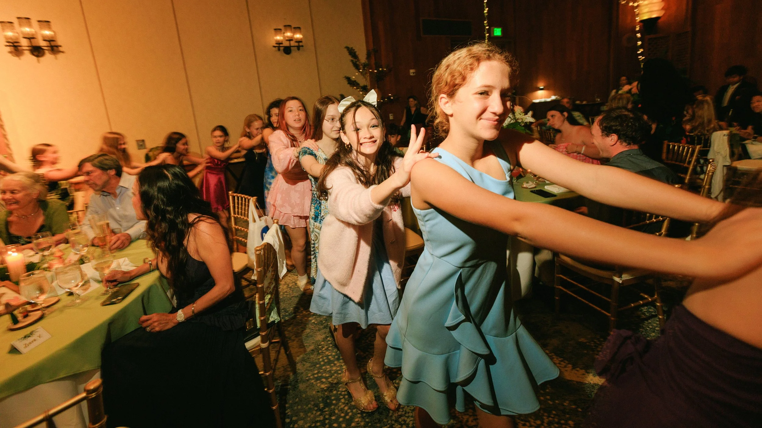 Group portraits during a bat mitzvah celebration at Halekulani