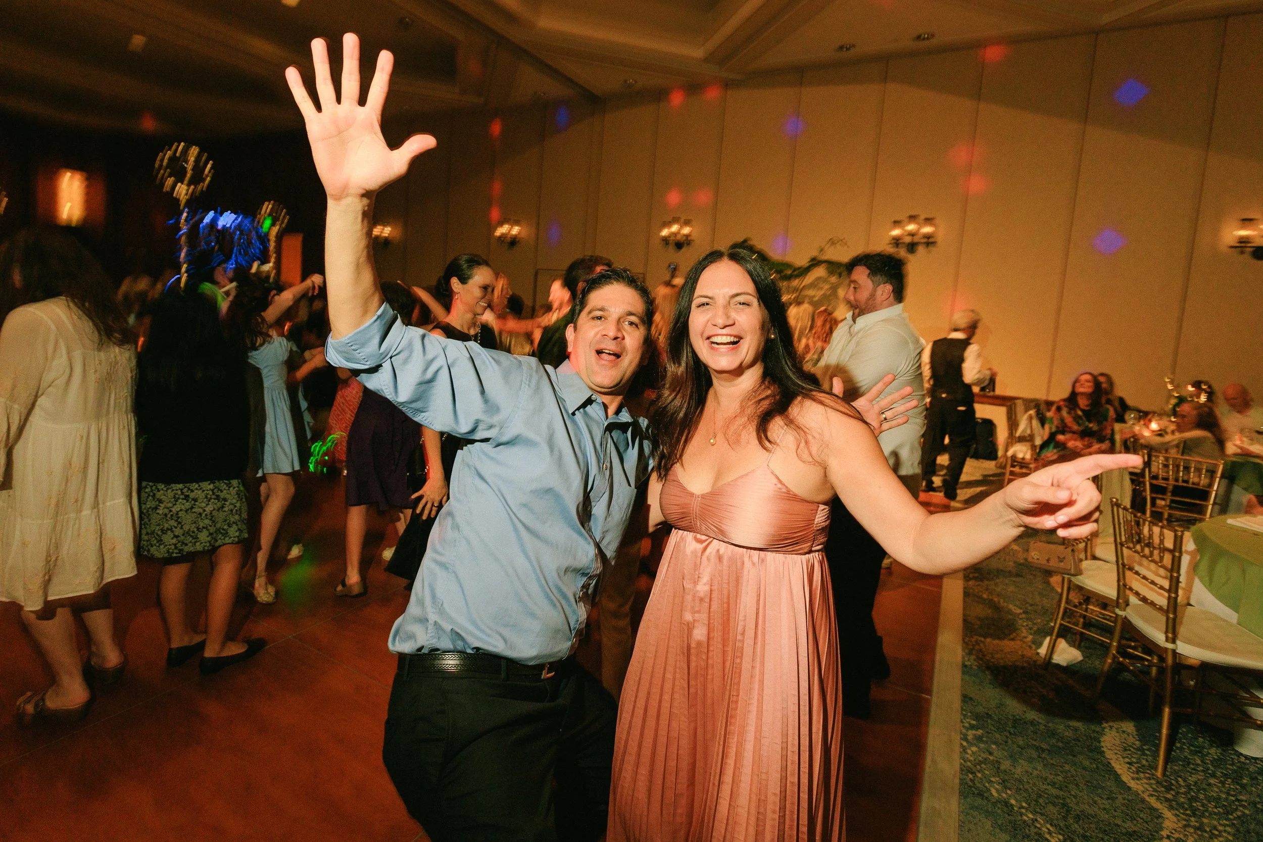 Bat mitzvah guests dancing during reception at Halekulani Honolulu