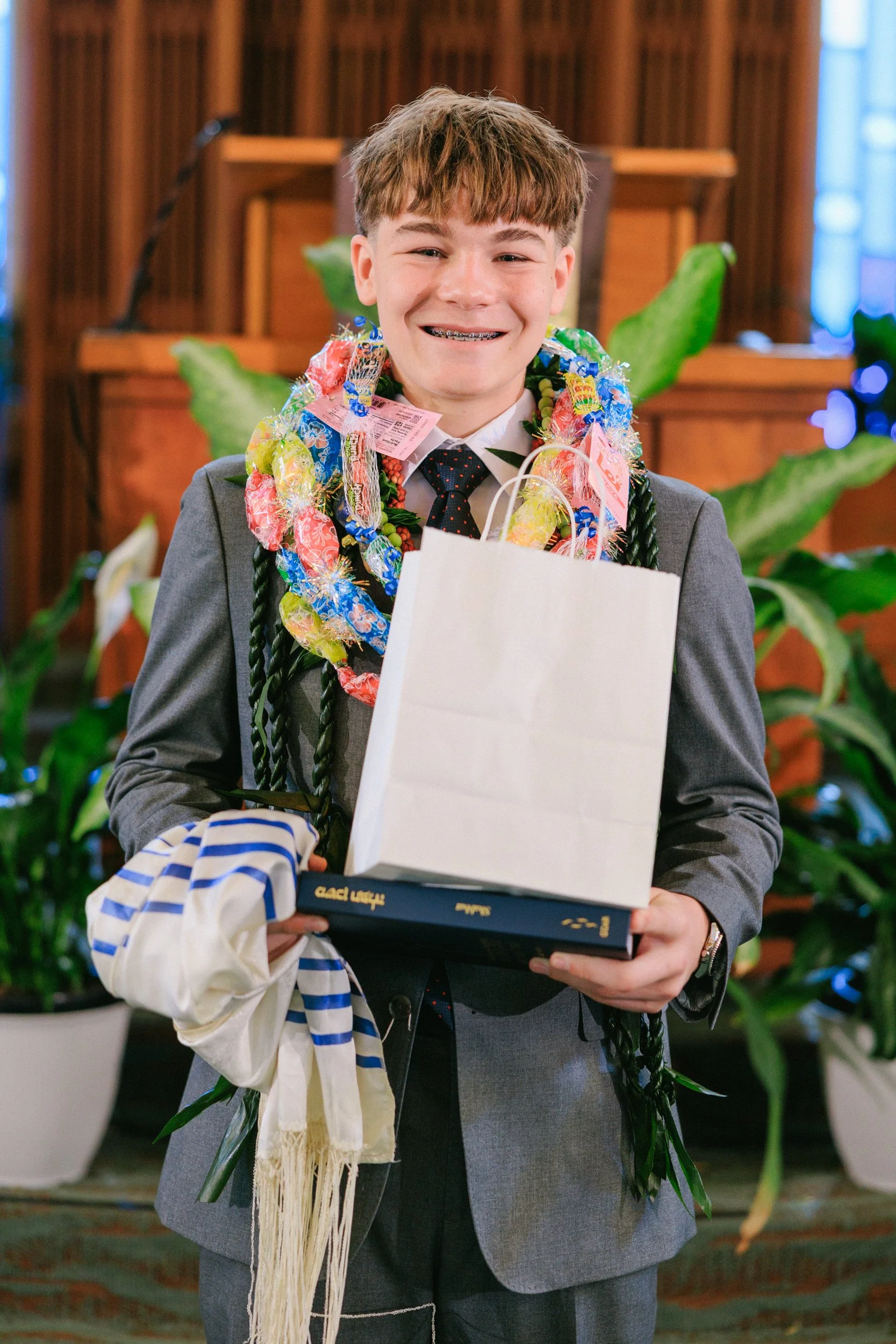 documentary style portrait after bar mitzvah Honolulu Hawaii