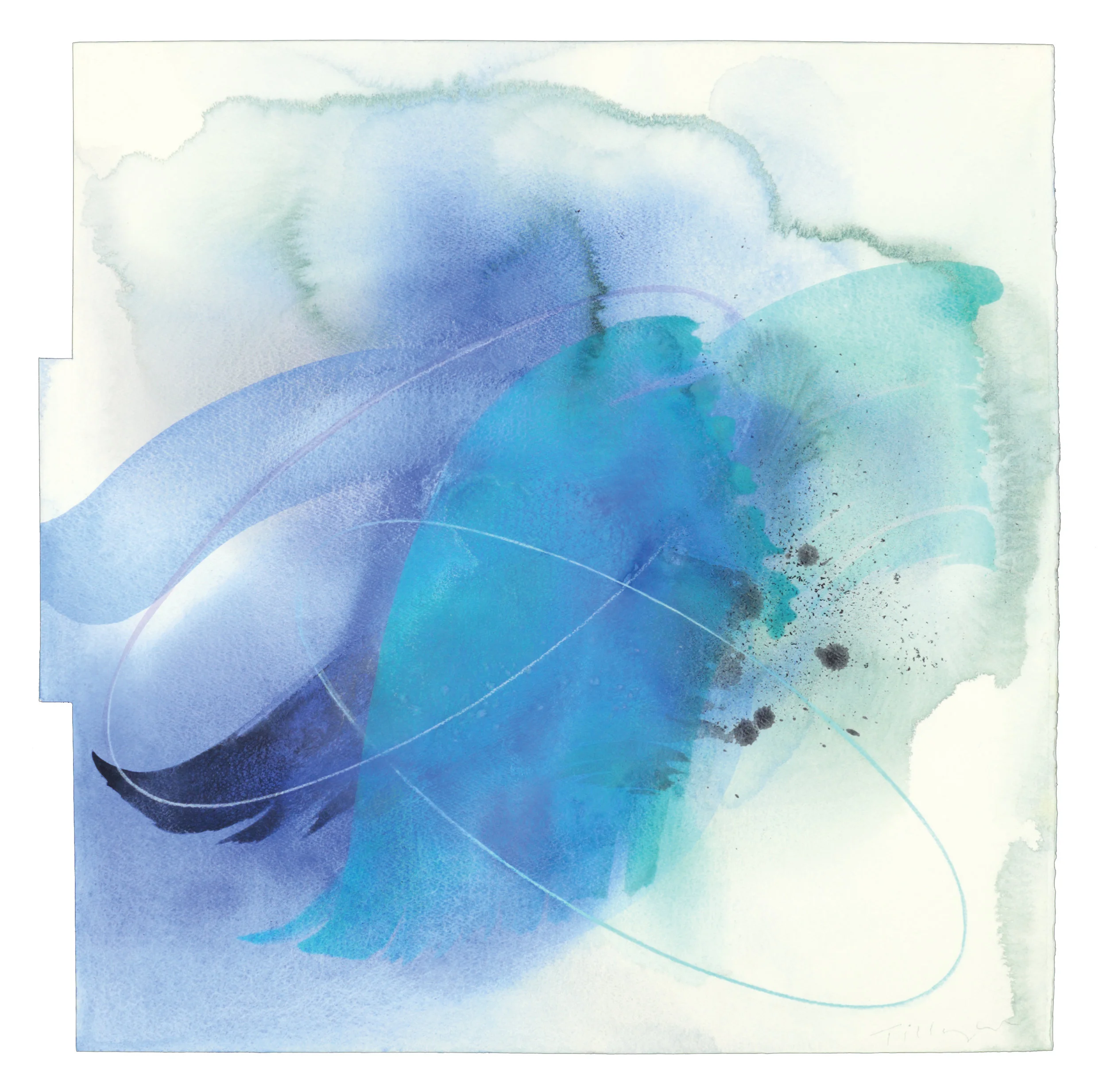 W.Tillyer. For A. O. / Articulations, 2017 Watercolour. 57.2 x 58.4 cms