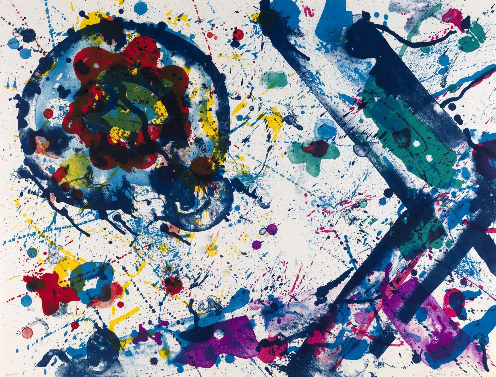 Sam Francis, Untitled , 1986, Lithograph, Edition of 50, 67.3 x 88.9 cms (26 1/2 x 35 ins)