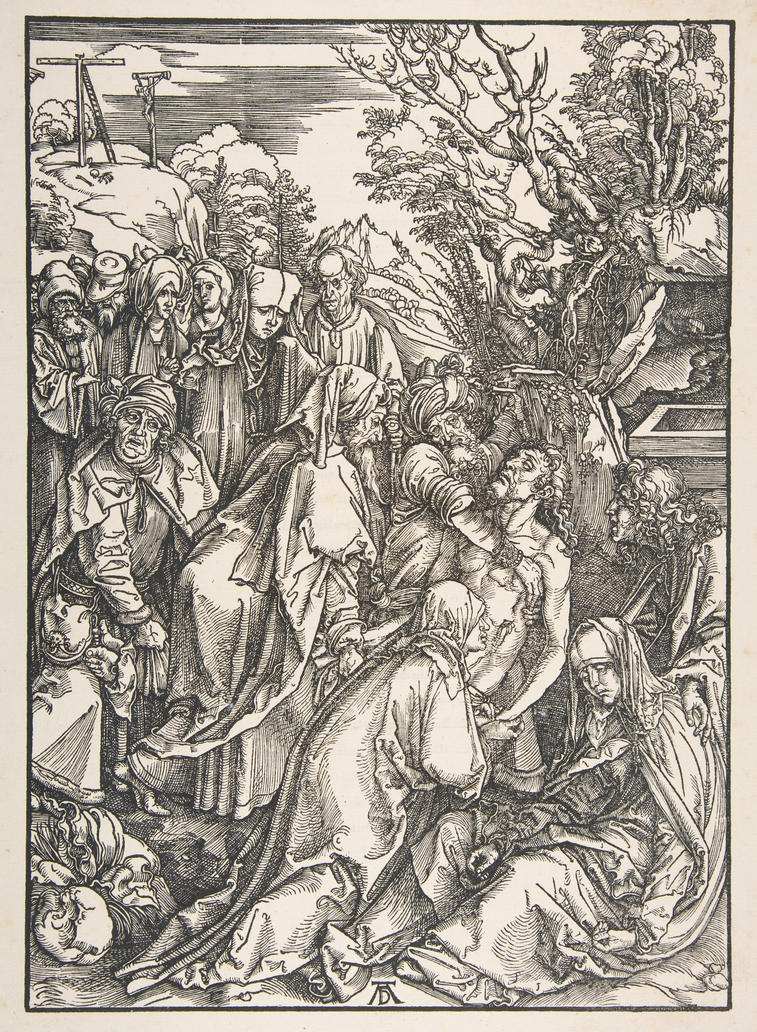 Albrecht Dürer, The Deposition of Christ from the Large Passion, Woodcut, 17 5/16 x 12 ins (43.9 x 30.5 cms)