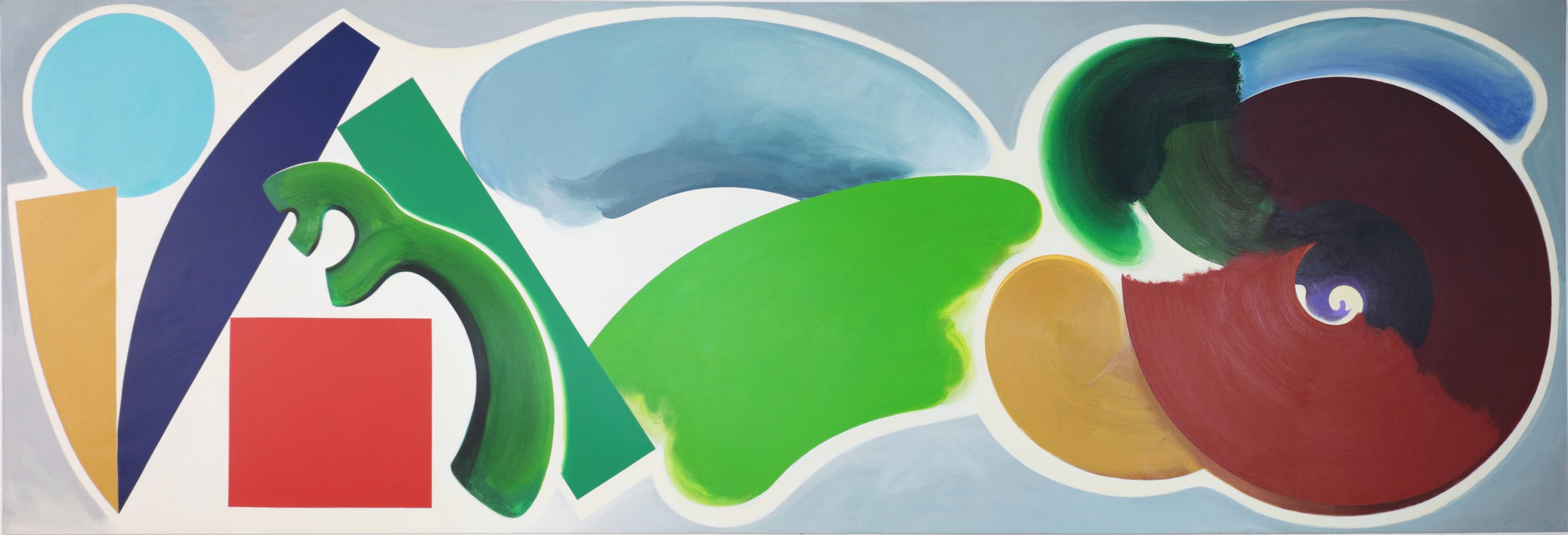 William Tillyer, The Wildenstein Hermitage , 1990, Acrylic on canvas, 274.5 x 823.5 cms (108 x 324 1/4 ins)