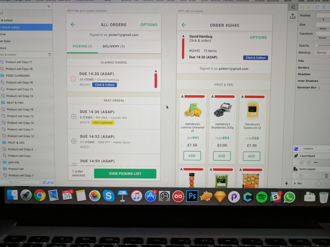 Prototype was mocked up in Sketch and stitched together using InVision