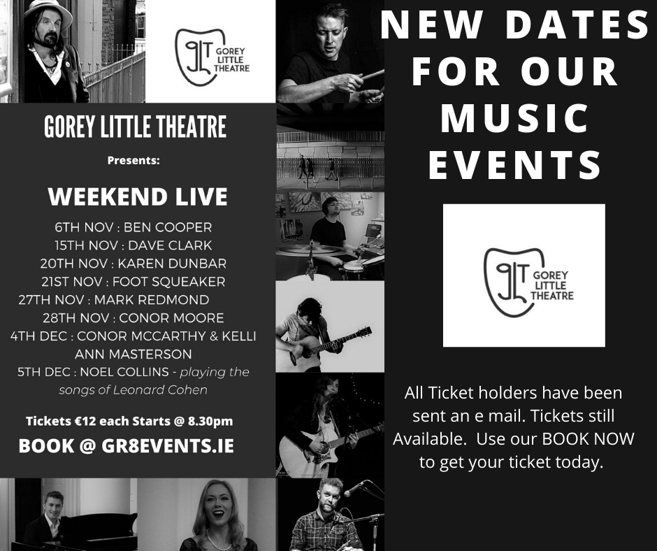 WEEKEND LIVE NEW DATES POSTPONED