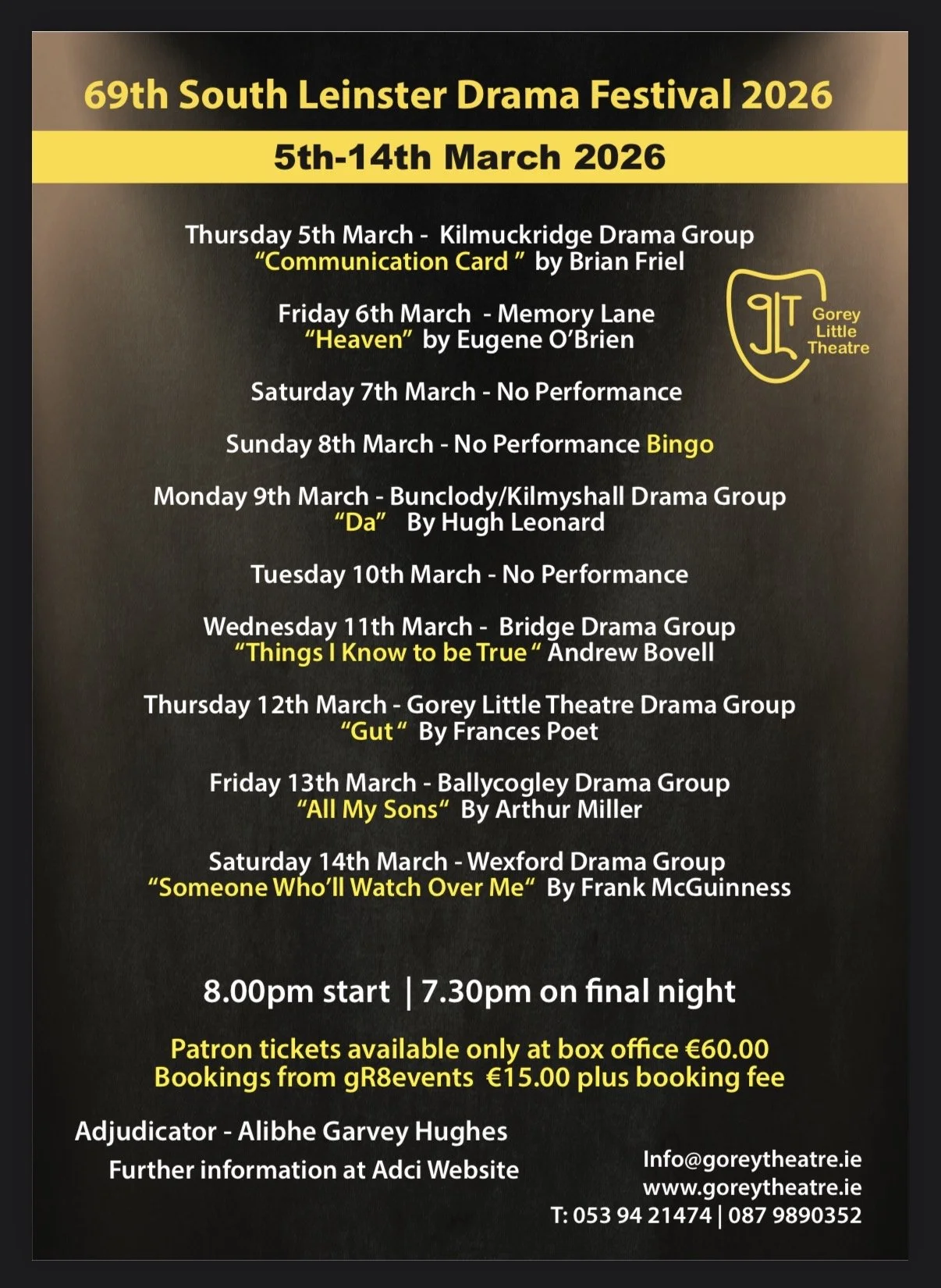 69th South Leinster Drama Festival 2026