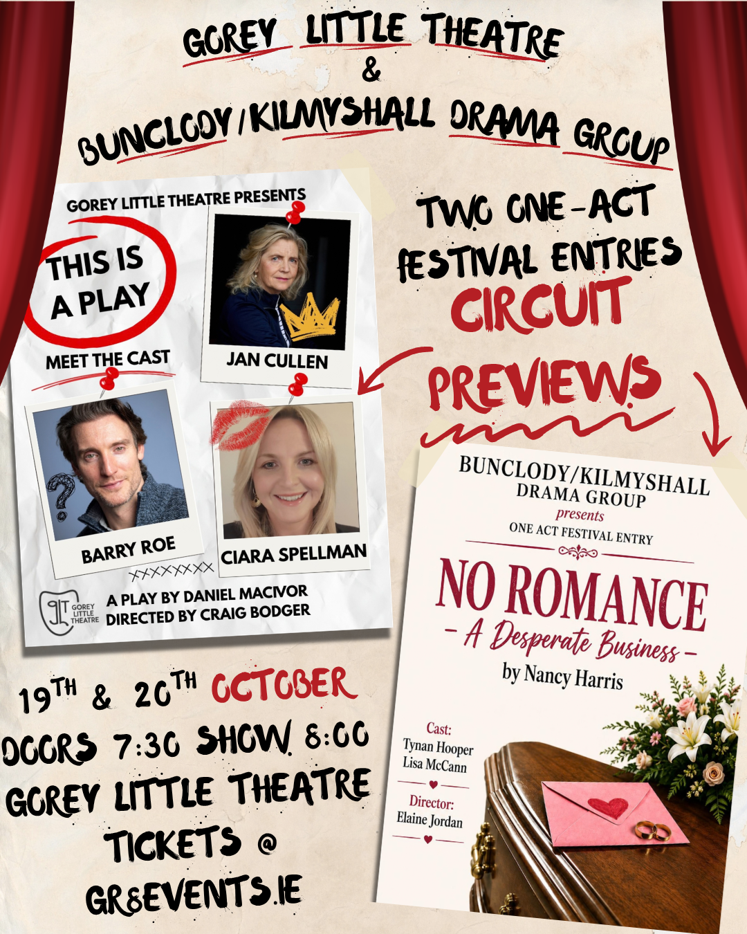 Two One-Act Festival Entries - Gorey Little Theatre & Kilmyshall Drama Group