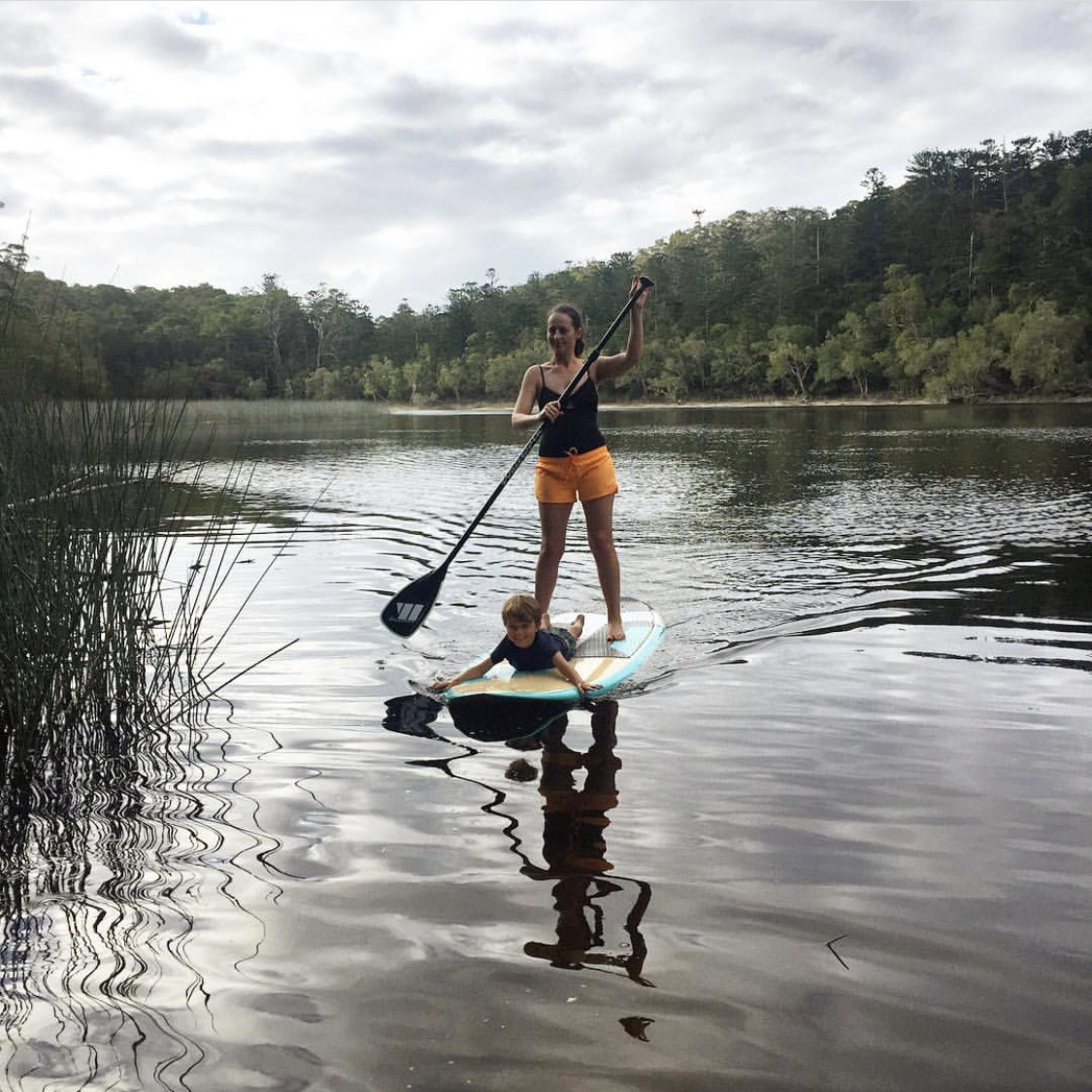 SUP’ing on Lake Allom which is also filled with hundreds of little turtles. If you stay still and quiet for long enough, they will swim right up to the water’s edge and you will see them poke their heads above the water.