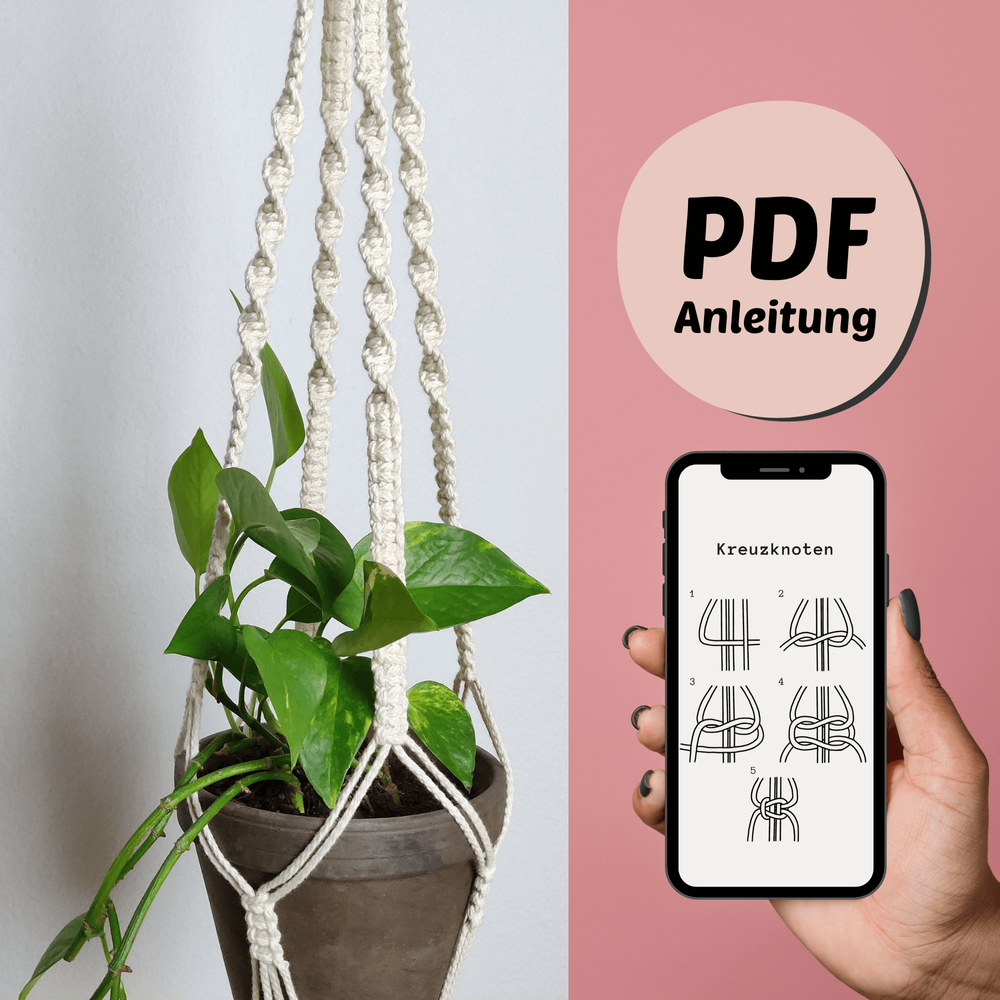 PDF-Anleitung für Makramee-Blumenampel — Capperli