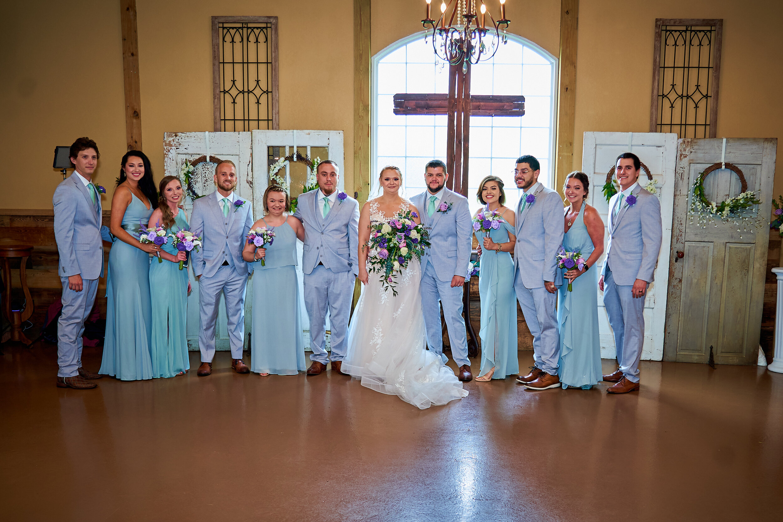 powered blue rustic wedding