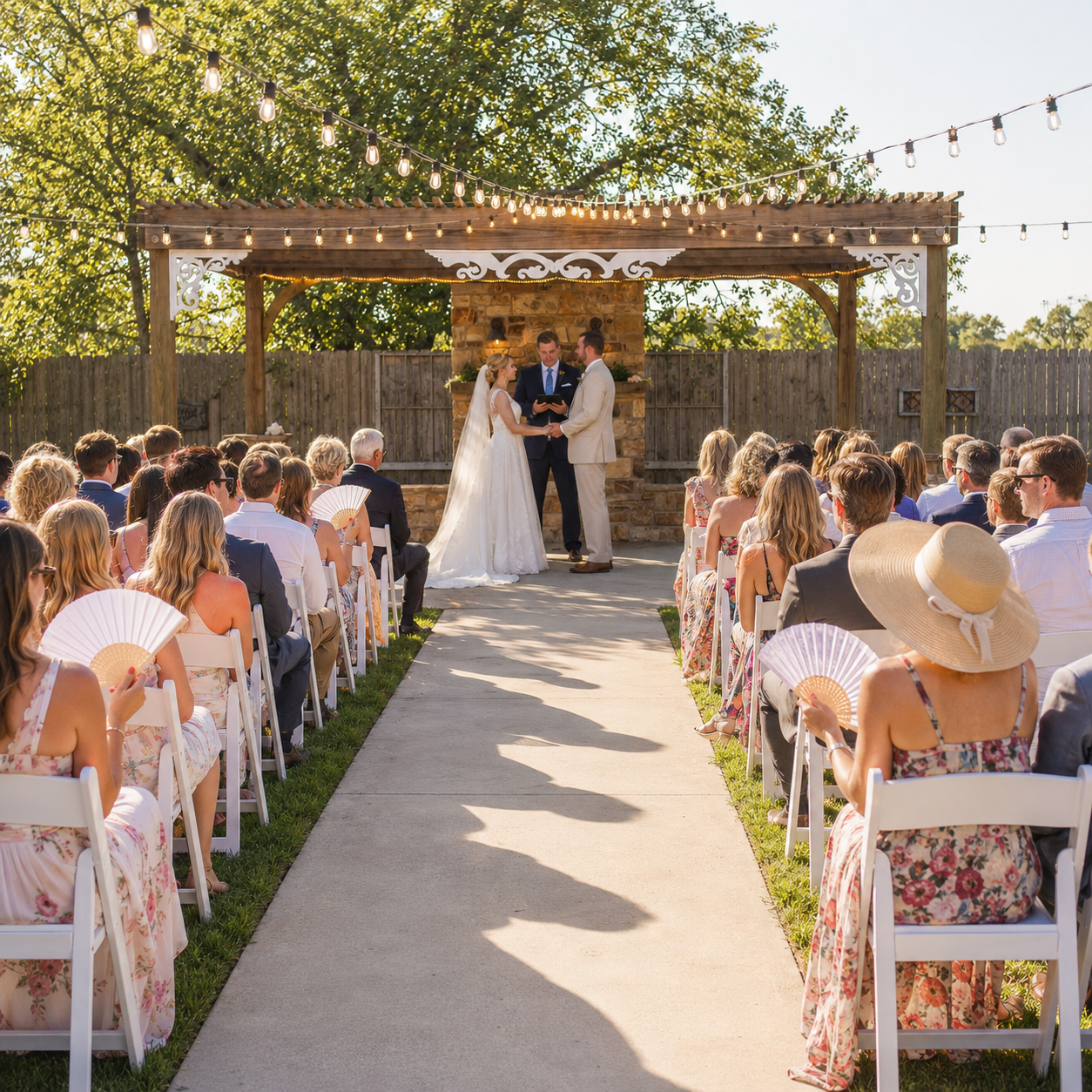 Outdoor Texas Ceremony + Air-Conditioned Reception