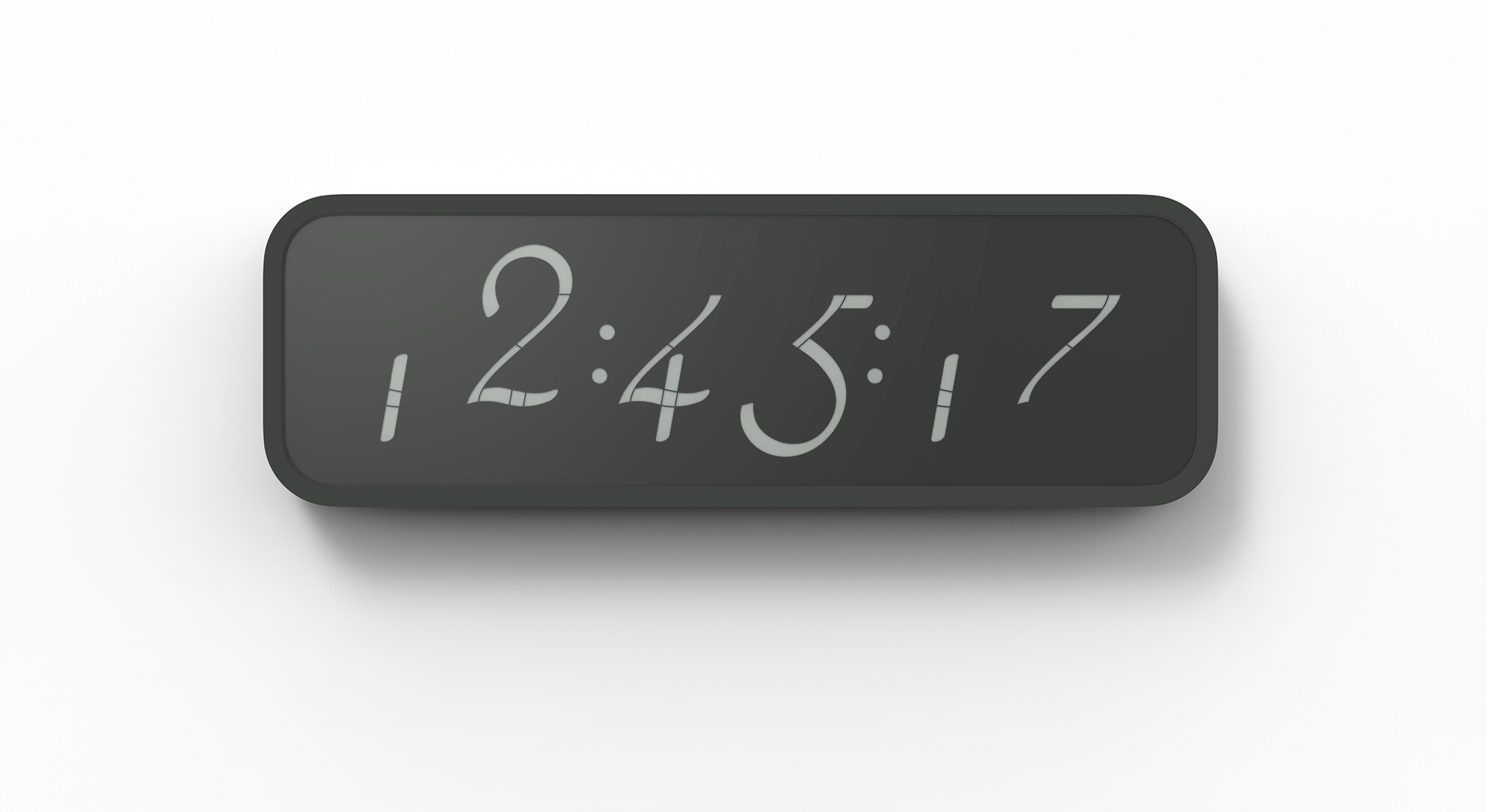 Script clock - designed by DesignWright for Lexon