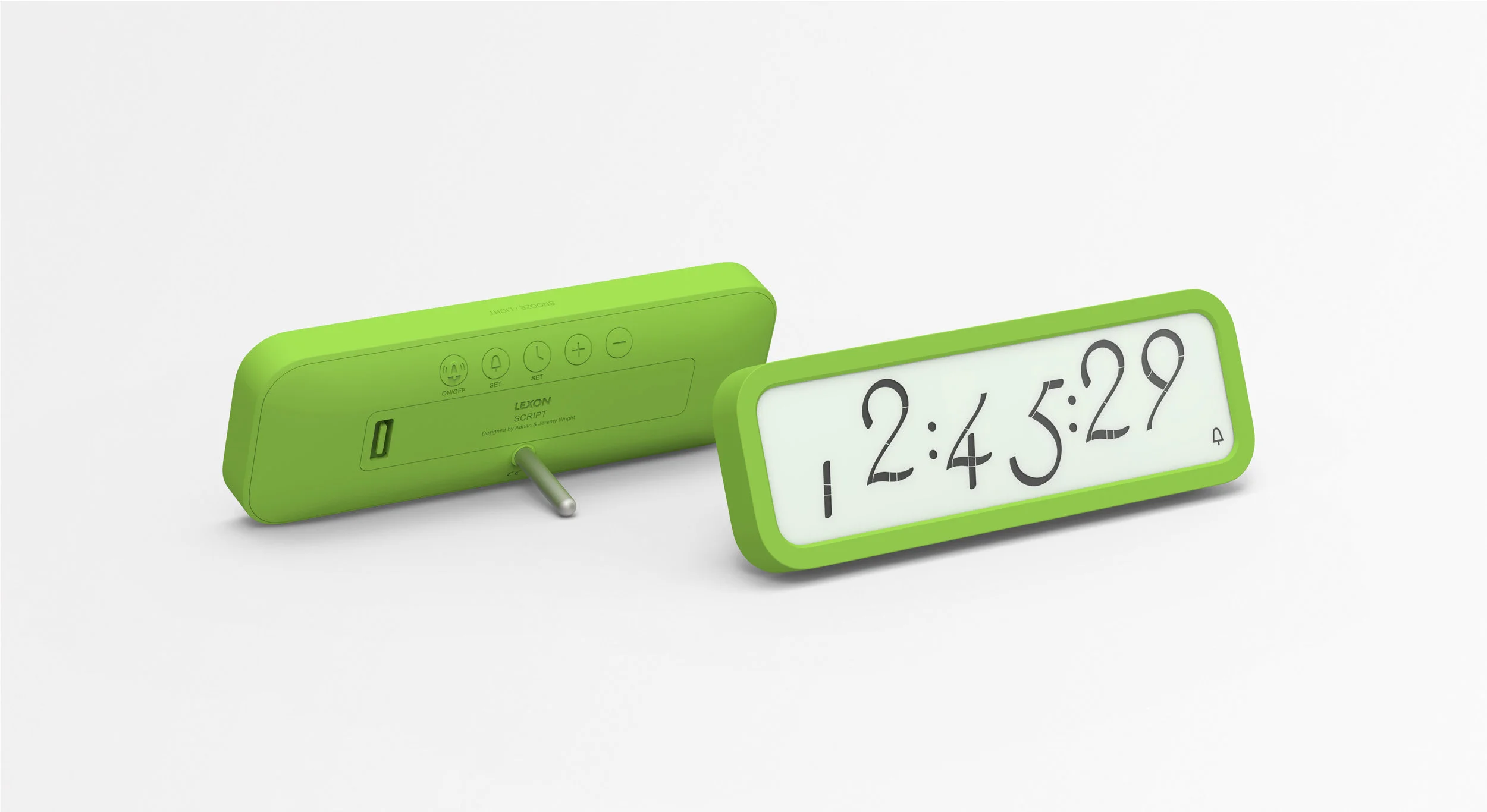 Script clock - designed by DesignWright for Lexon