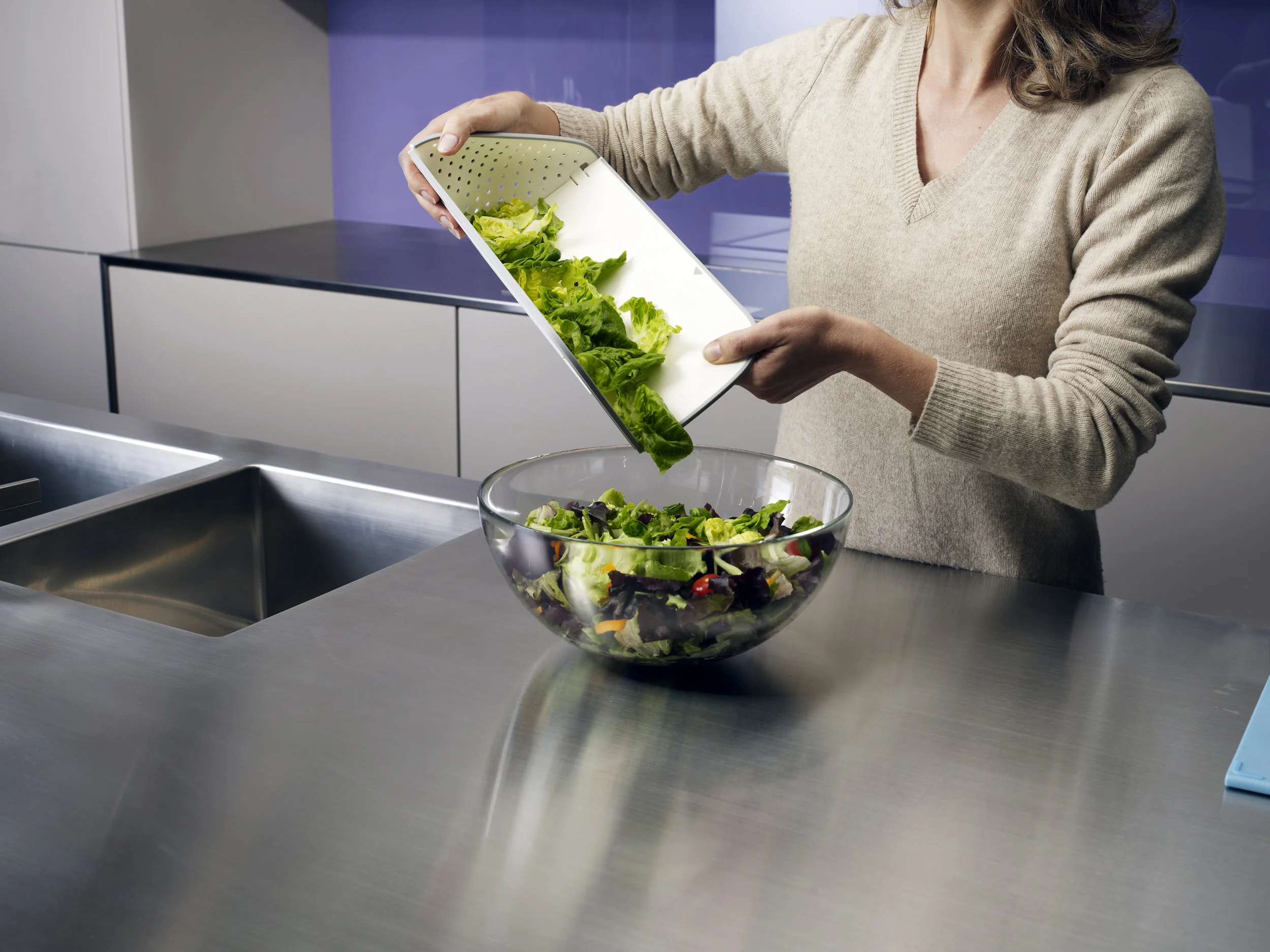 Rinse & Chop chopping board / colander - by DesignWright for Joseph Joseph