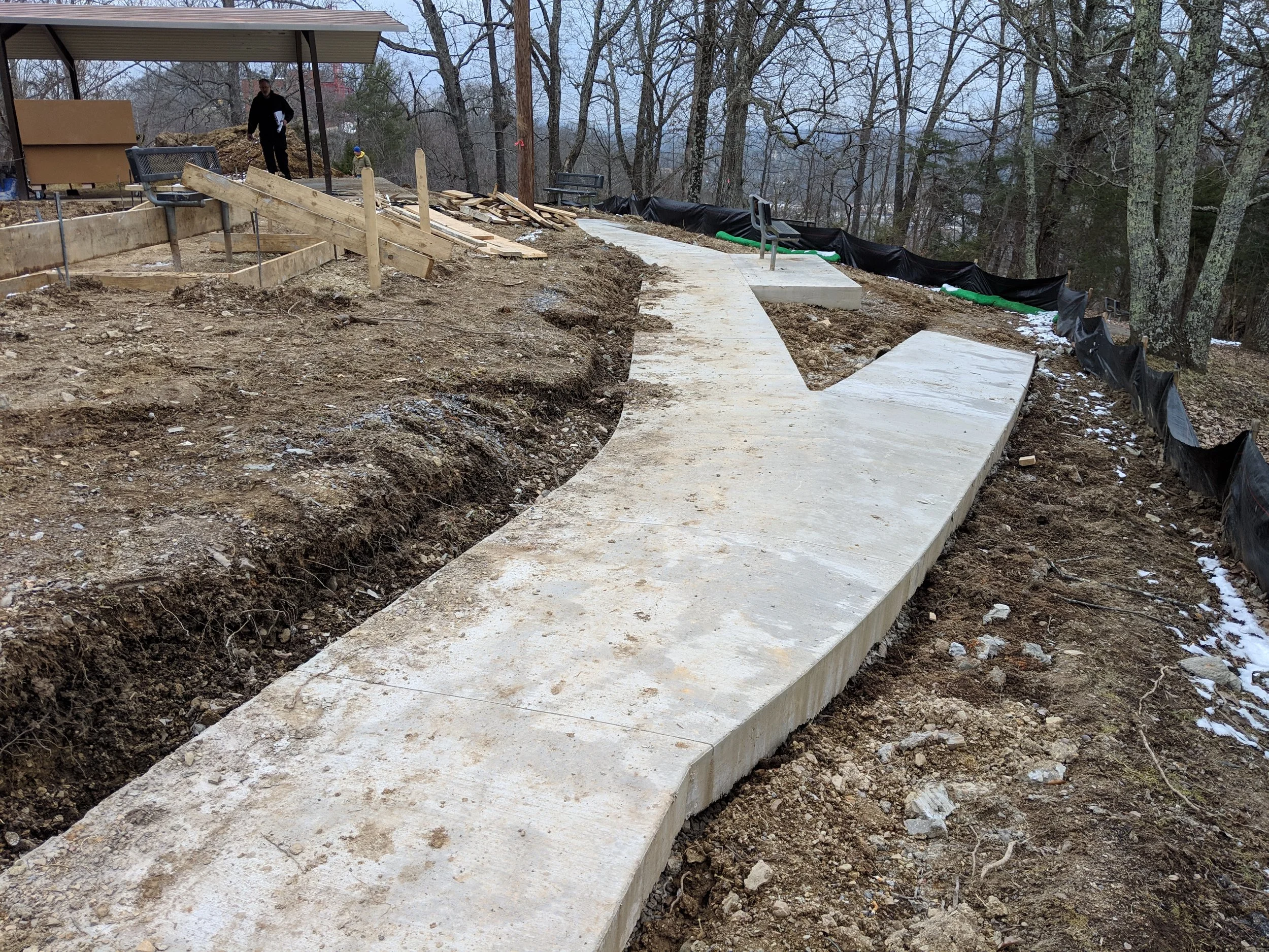 New ADA Sidewalk and a Connecting Spur to the Existing Asphalt Path - 2/1/19