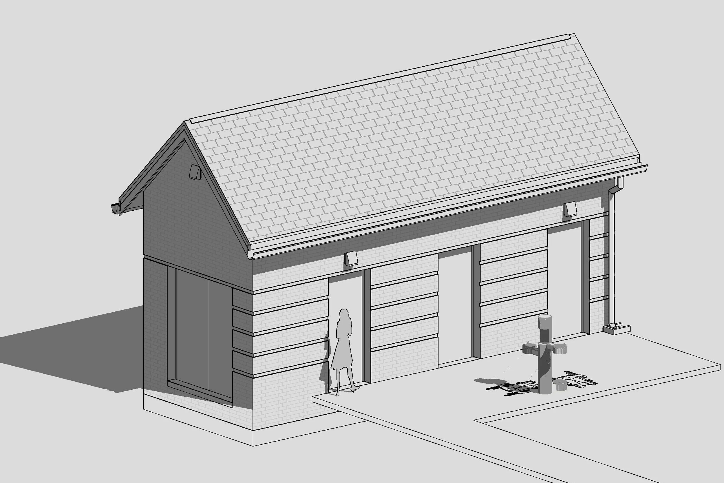 Architect’s Sketch of the new Restroom Building