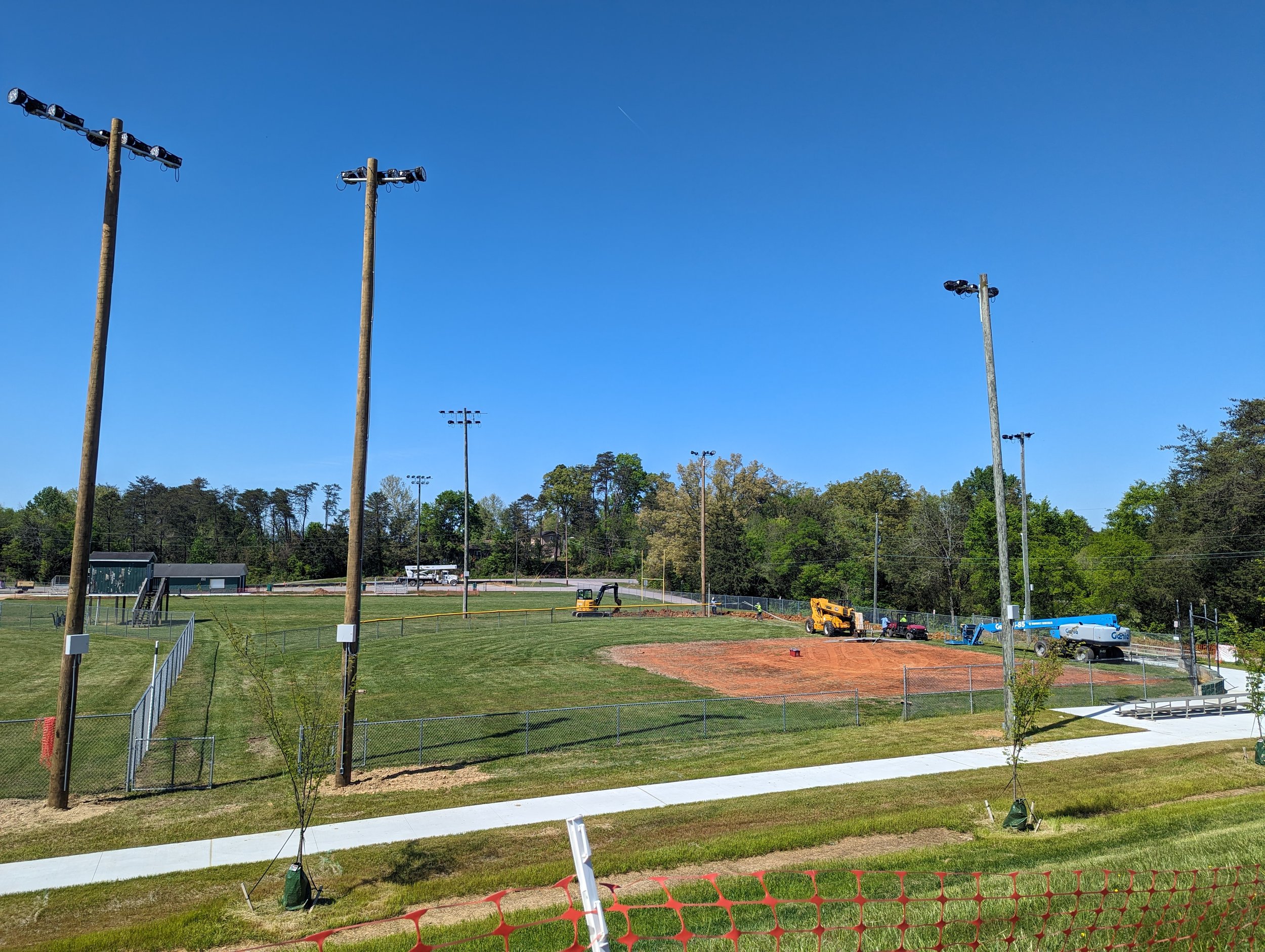 4/25/2024 - A separate project being funded by Knox County is underway to upgrade all of the field lighting at Carter Park.