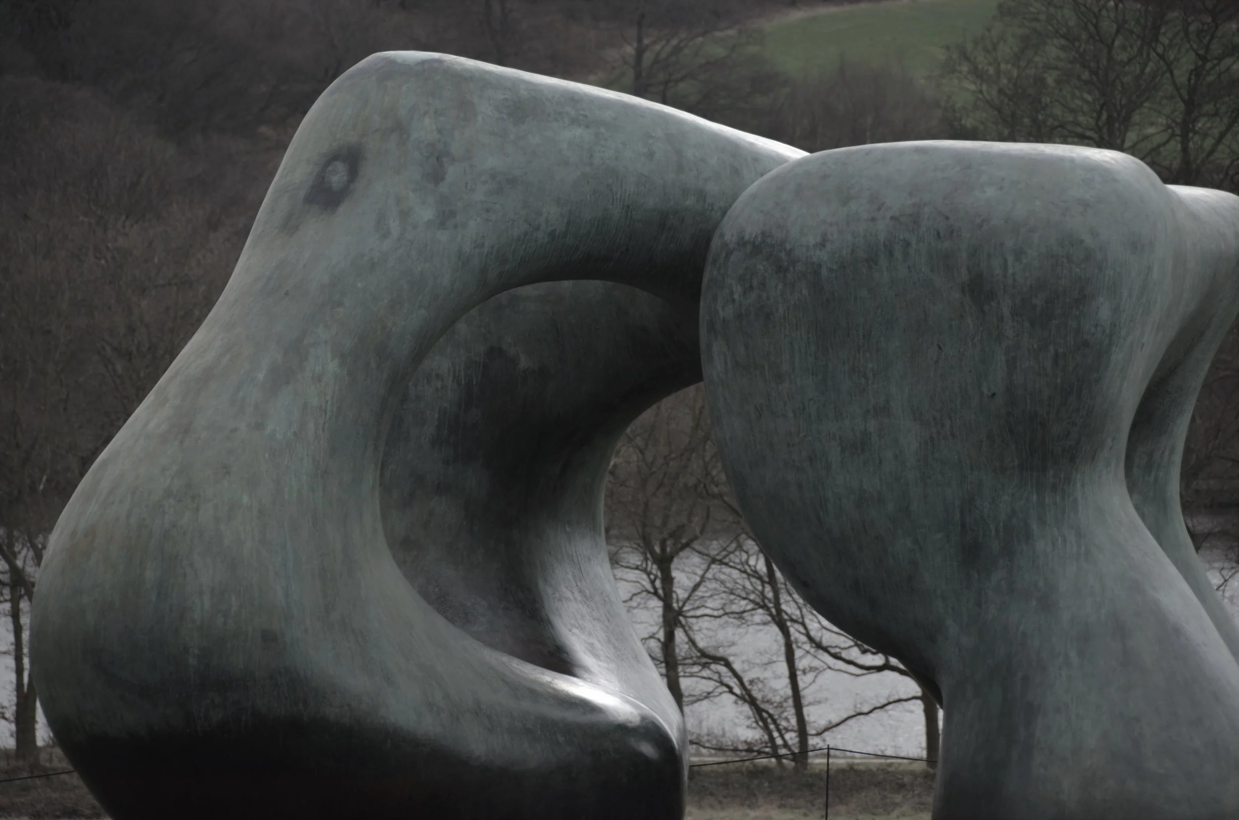 A Windy, Winter day at Yorkshire Sculpture Park