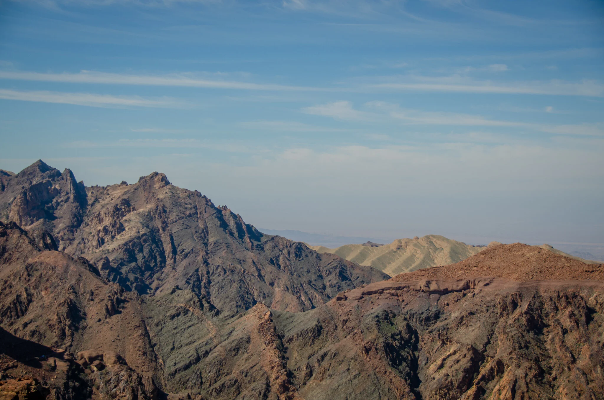 The Jordan rift valley has resulted in deep gorges and ridged mountains