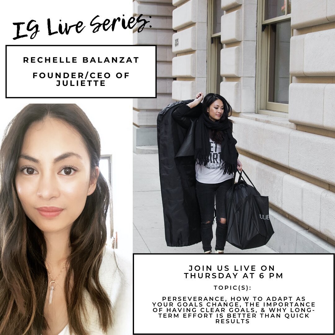 ⚠️TUNE IN LIVE⚠️ with @irechelle and myself on THURS. at 6 PM to hear us talk about perseverance, what it is, why it&rsquo;s important to have a goal or vision, and how to adapt your approach as your goals change!.

This topic is soooo important beca