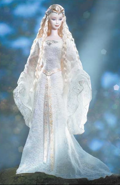 Barbie as Galadriel in Lord of the Rings 