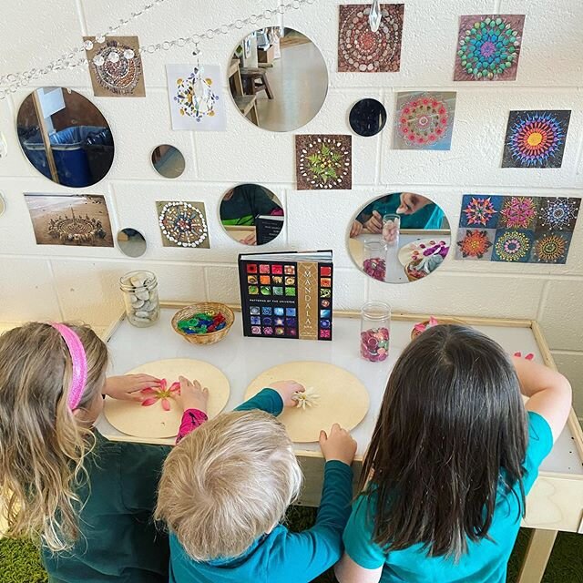 The spring equinox is coming soon! Preparing with an invitation to create spring-inspired mandalas 🌸🌺🌿using a combination of natural materials and loose parts. #reggioinspired #looseparts #mandalaart #springiscoming