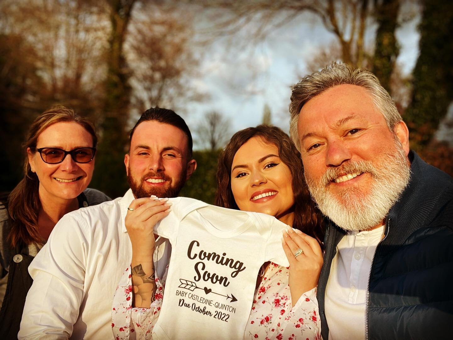 It&rsquo;s not everyday you discover that you&rsquo;re going to be a grandparent. Apparently I am not allowed to be &ldquo;The G-Dog&rdquo;. So pleased for you both ❤️@indiacastledine_quinton @davidcastledine_quinton #grandad #grandma #Gdog #grandpa