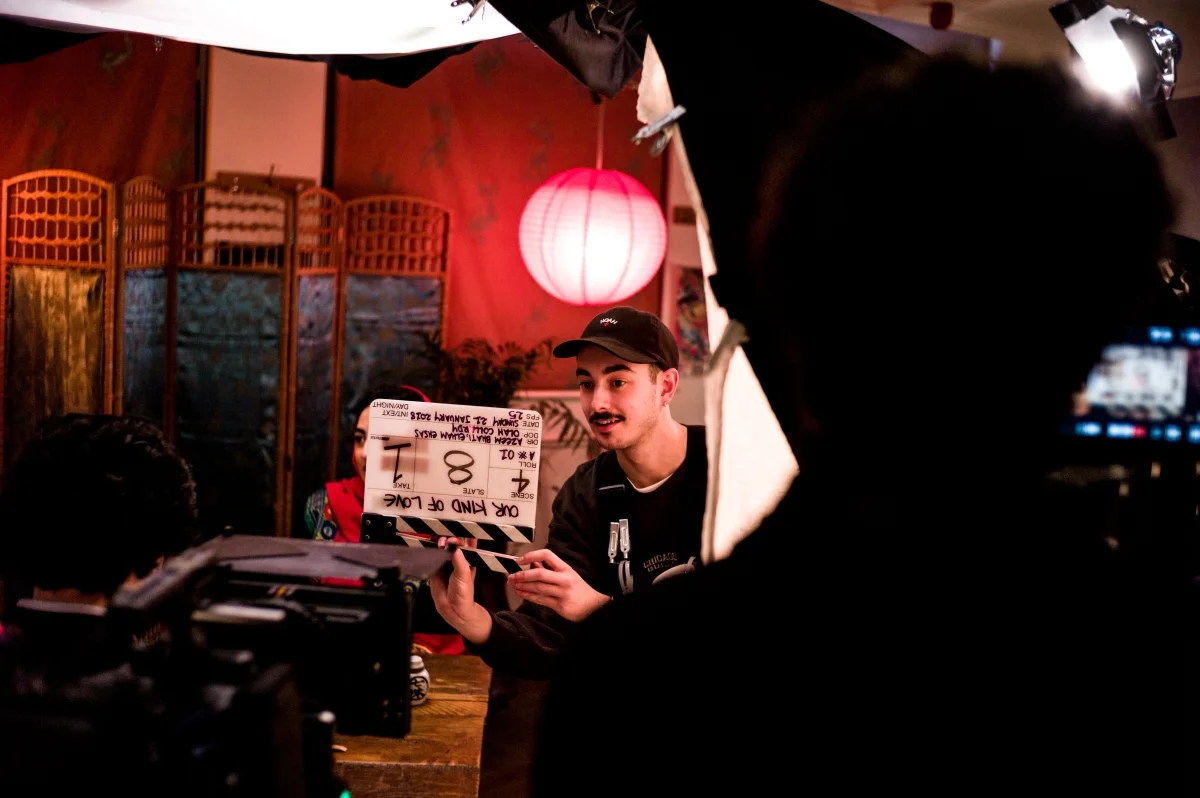 Behind the scenes still from Our Kind of Love / Photo credit: Gus Palmer