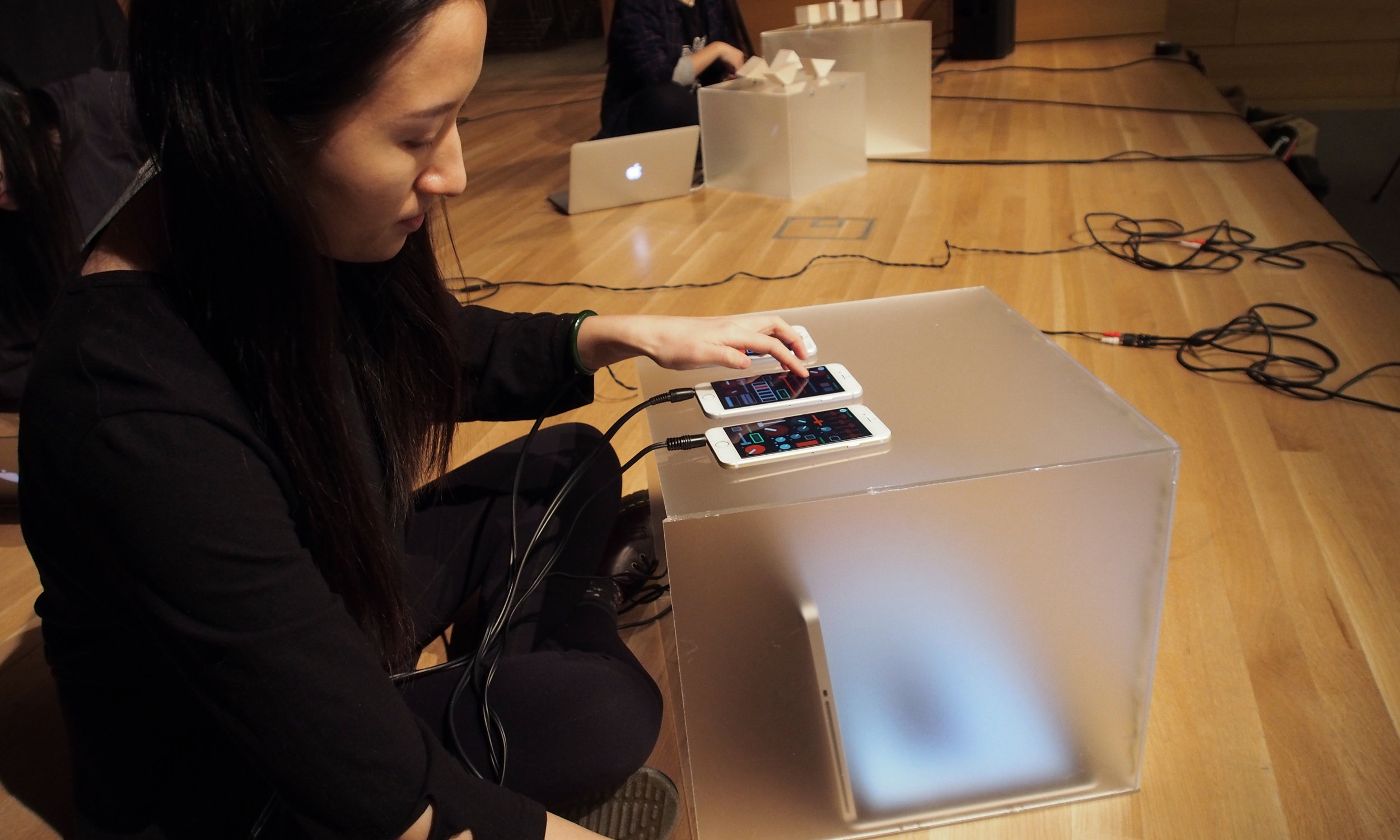 Sound Performance - An Unexpected Journey “An Unexpected Journey” is an ensemble , which consists of three electro-acoustic musical instruments with laptop-based and mobile-based user interfaces utilizing various sensors, electronics and physical