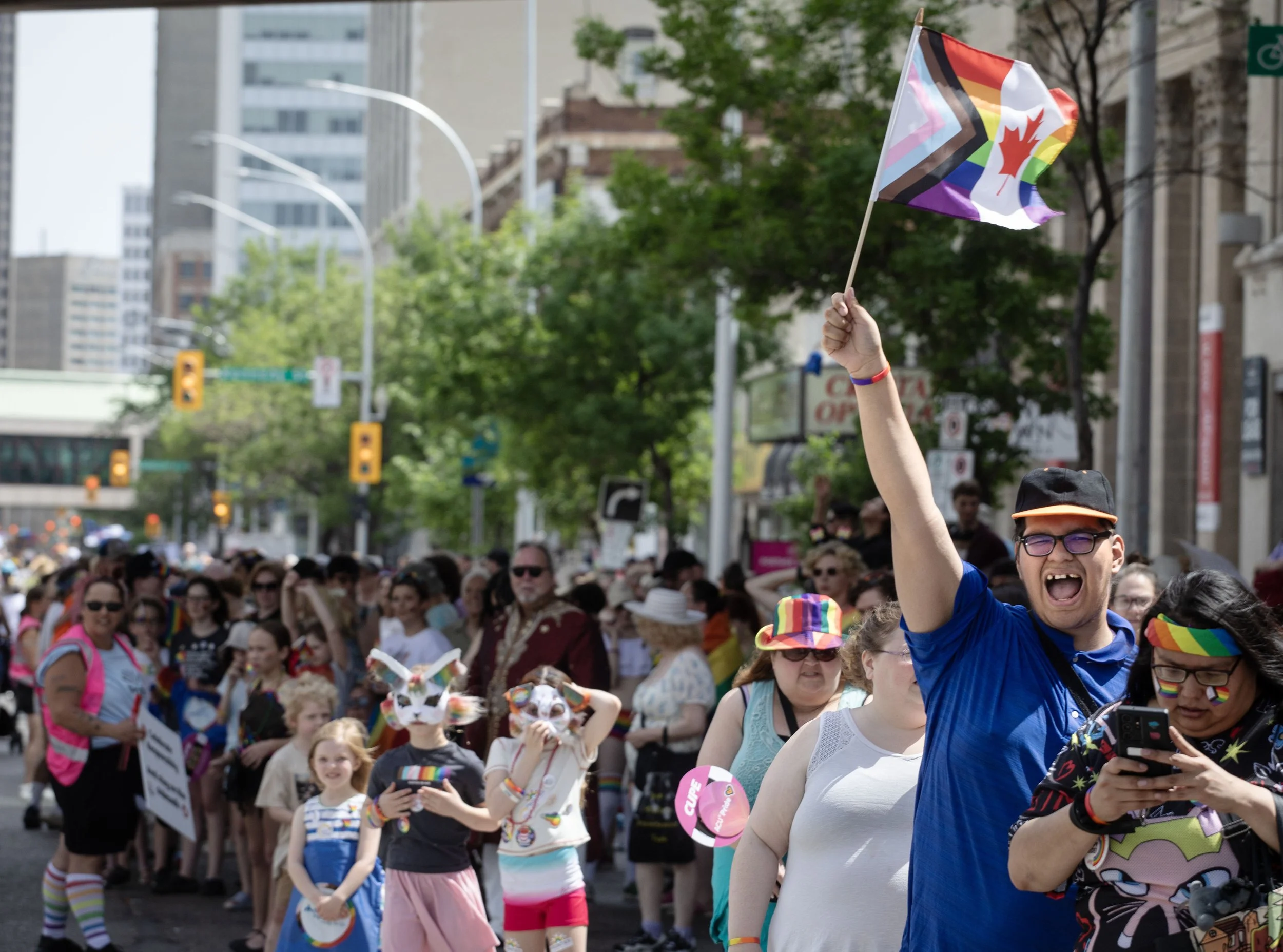 Spirits were high in the audience and the marchers in the 2026 Winnipeg Pride Parade.