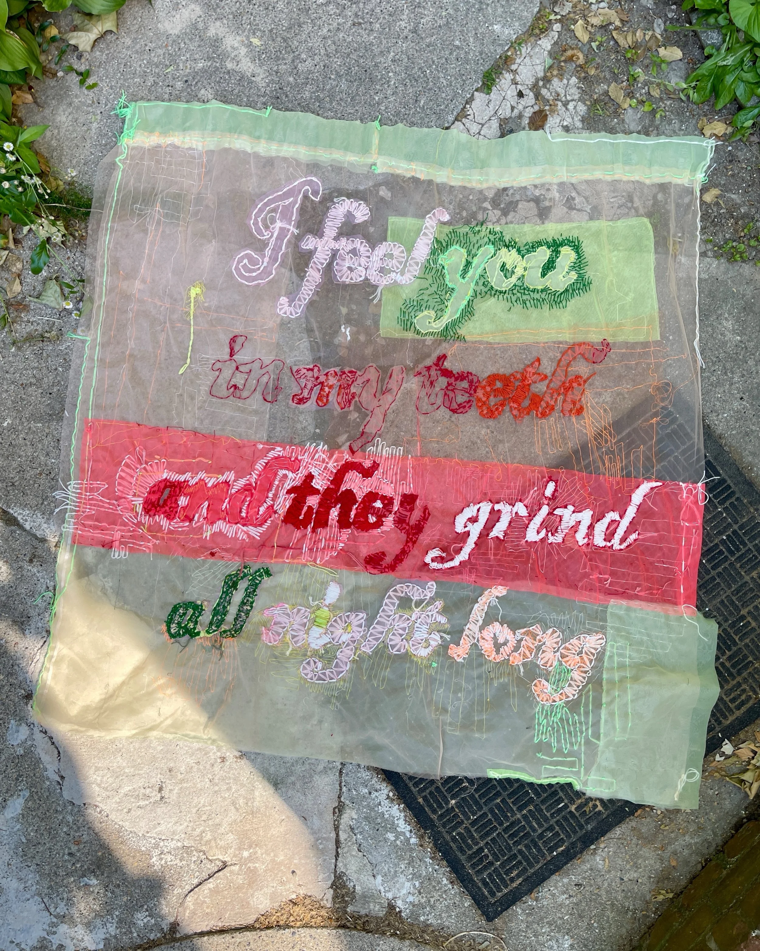 one million stitches for one haunting feeling