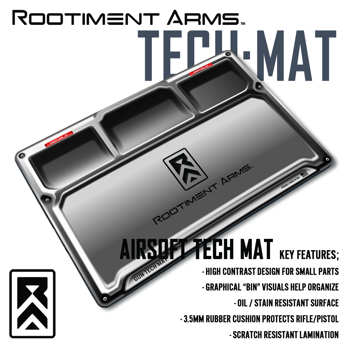 RA Tech Mat 12x18 — Rootiment Arms - Airsoft Parts and Accessories