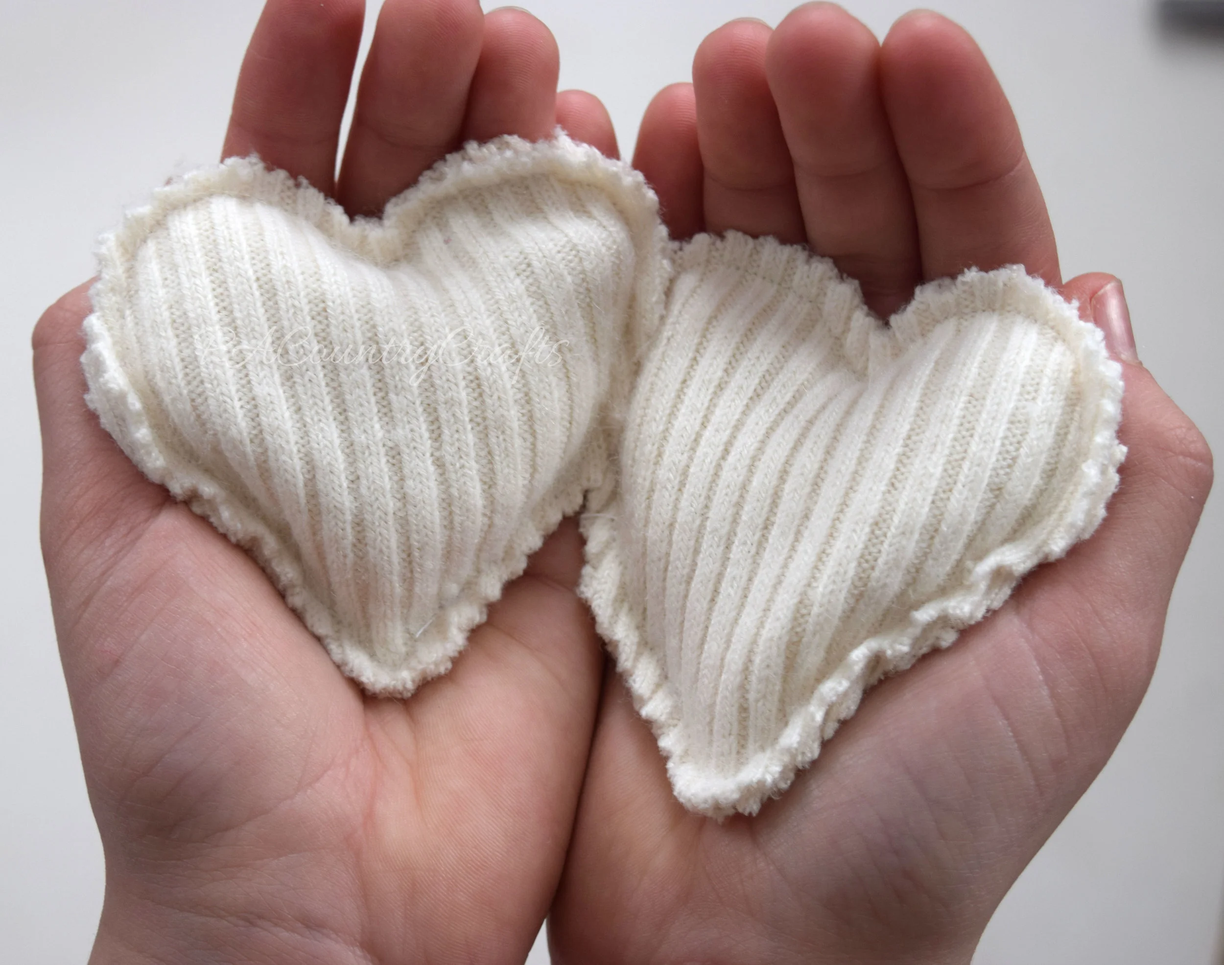 Upcycled Sweater Heart Hand Warmers Tutorial