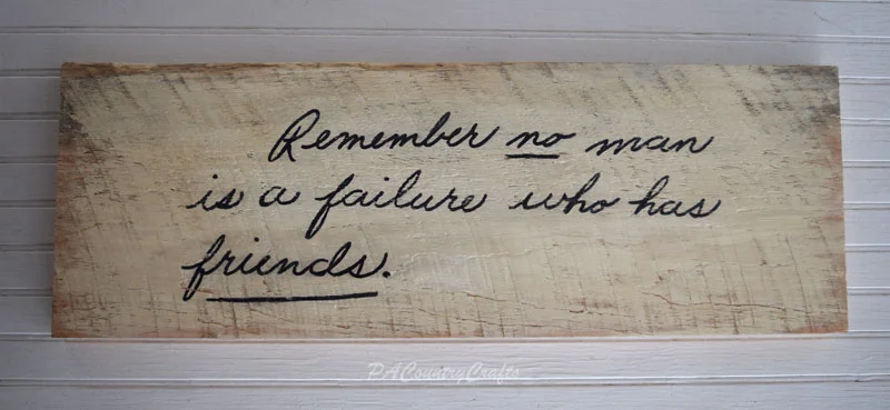 DIY Handwriting Copy Sign Tutorial