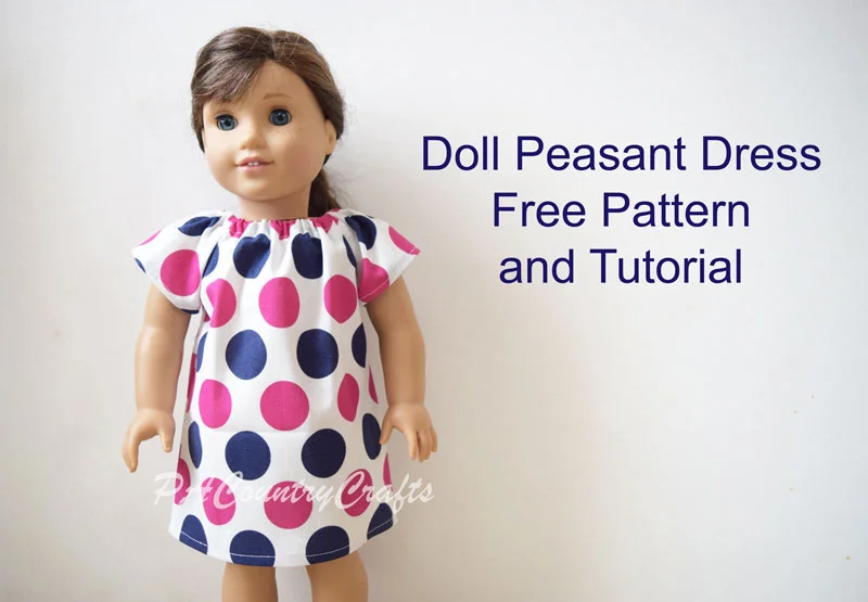 Doll Peasant Dress Pattern and Tutorial