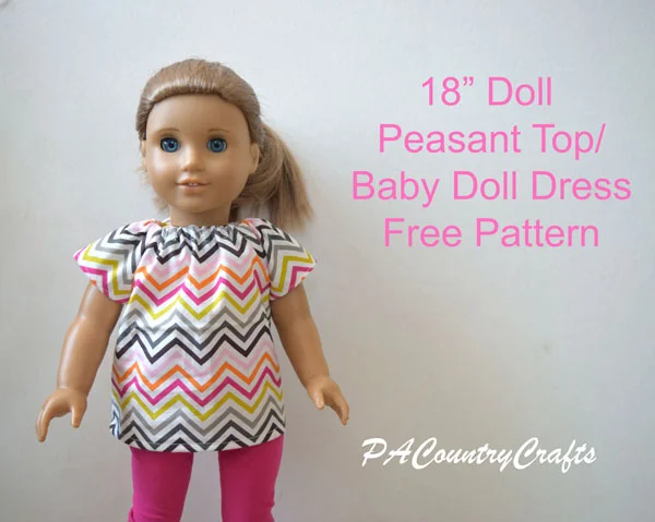 18 18-doll-peasant-top-baby-doll-dress-free-pattern-and-tutorial-pacountrycrafts