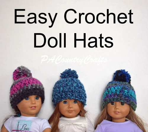 crochet doll hat pattern