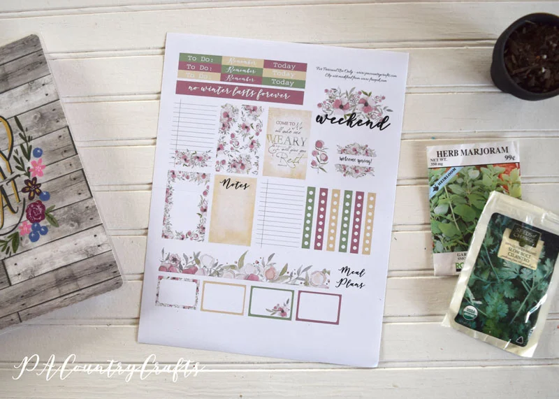 Free Printable Planner Stickers ~ Welcome Spring