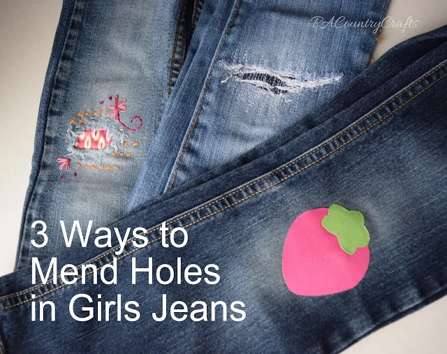 Mend Holes in Jeans 3 Different Ways