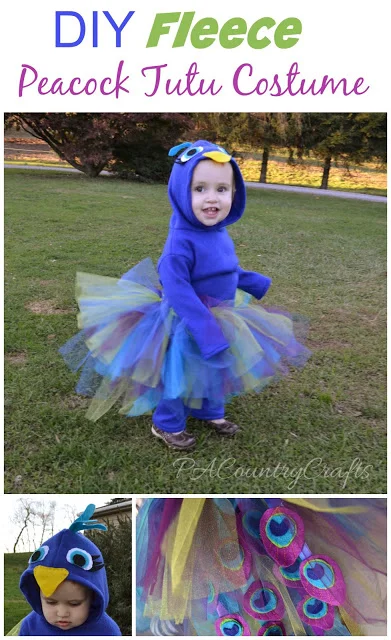 DIY Fleece Peacock Tutu Costume
