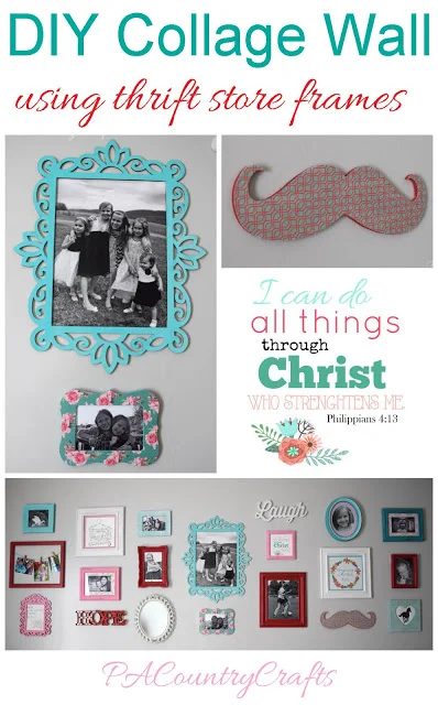 Girls Room Collage Wall ~ with Free Printables!
