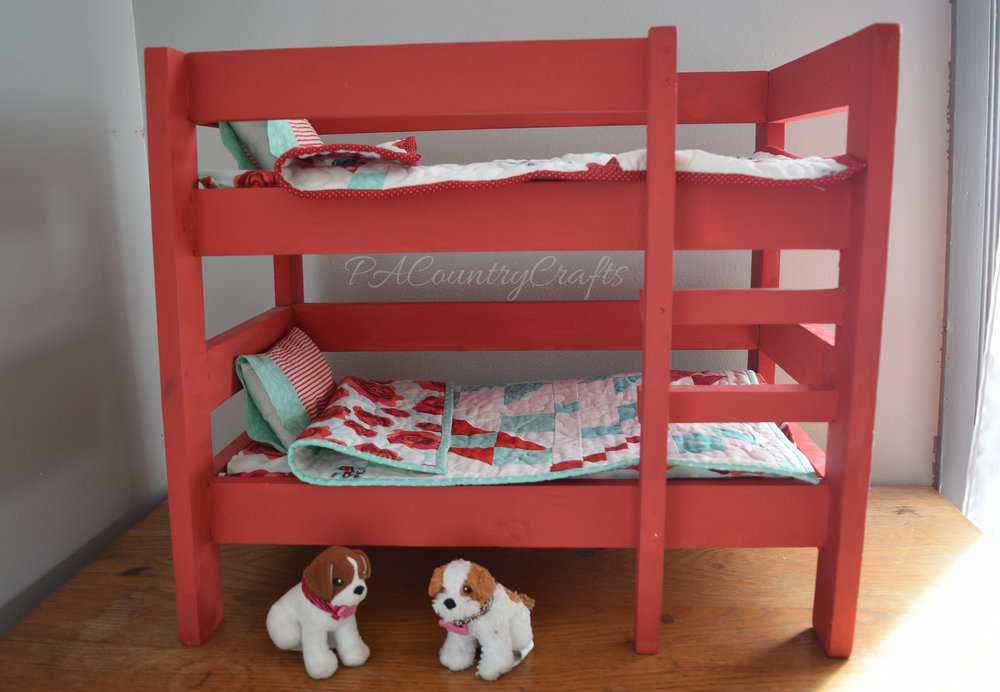 Diy Doll Bunk Beds Pacountrycrafts, Doll Bunk Bed With Slide