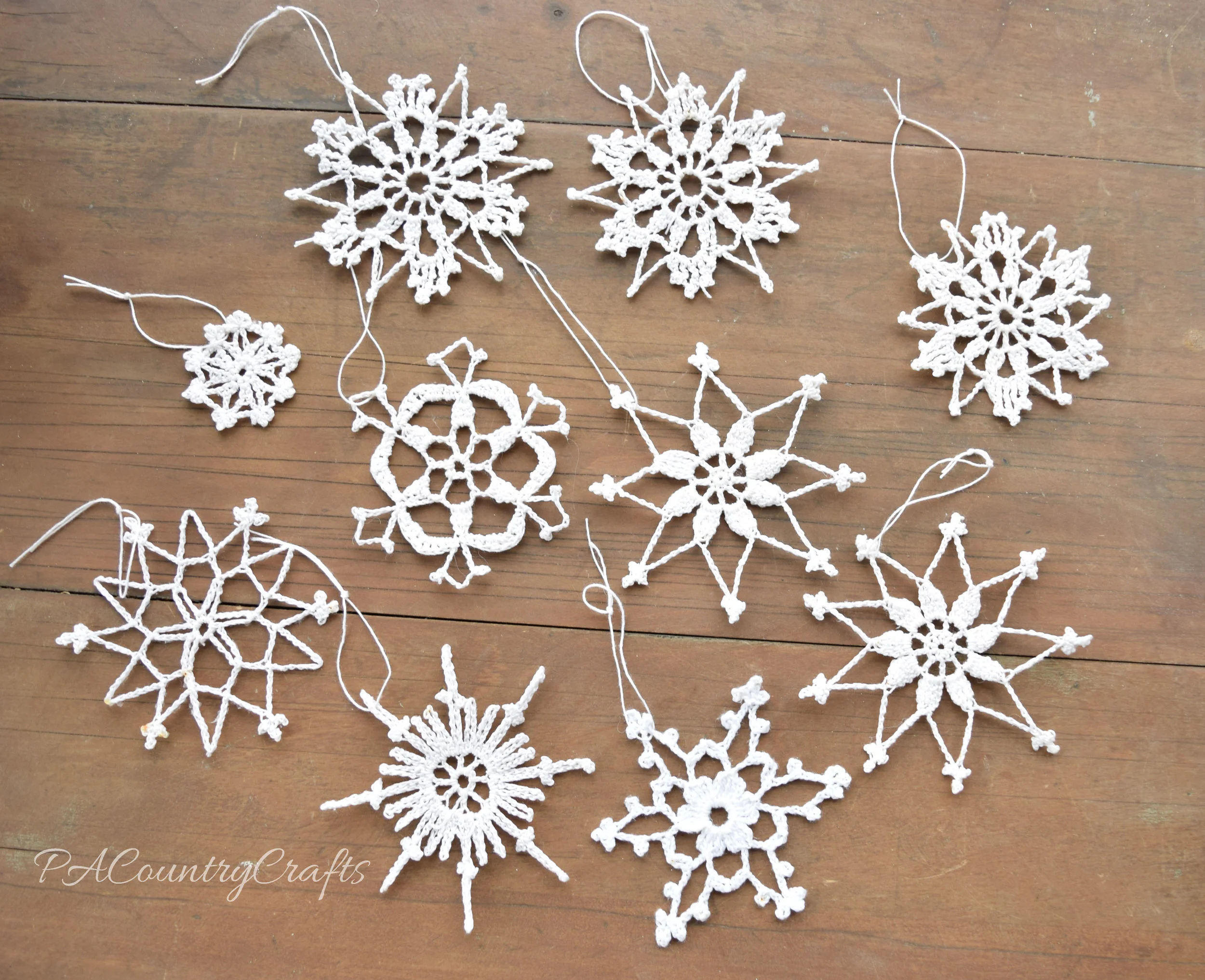 Vintage inspired crochet snowflakes