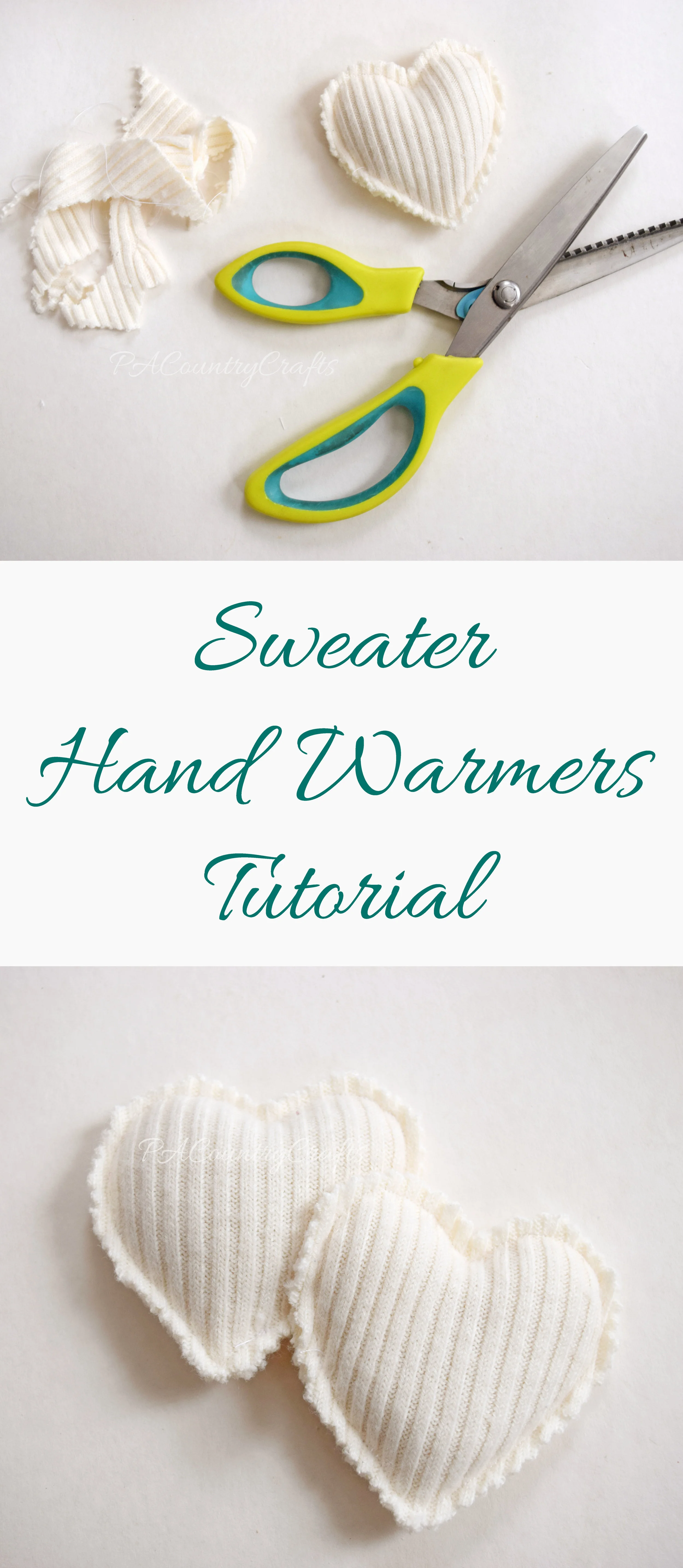 Upcycled Sweater Hand Warmers Tutorial