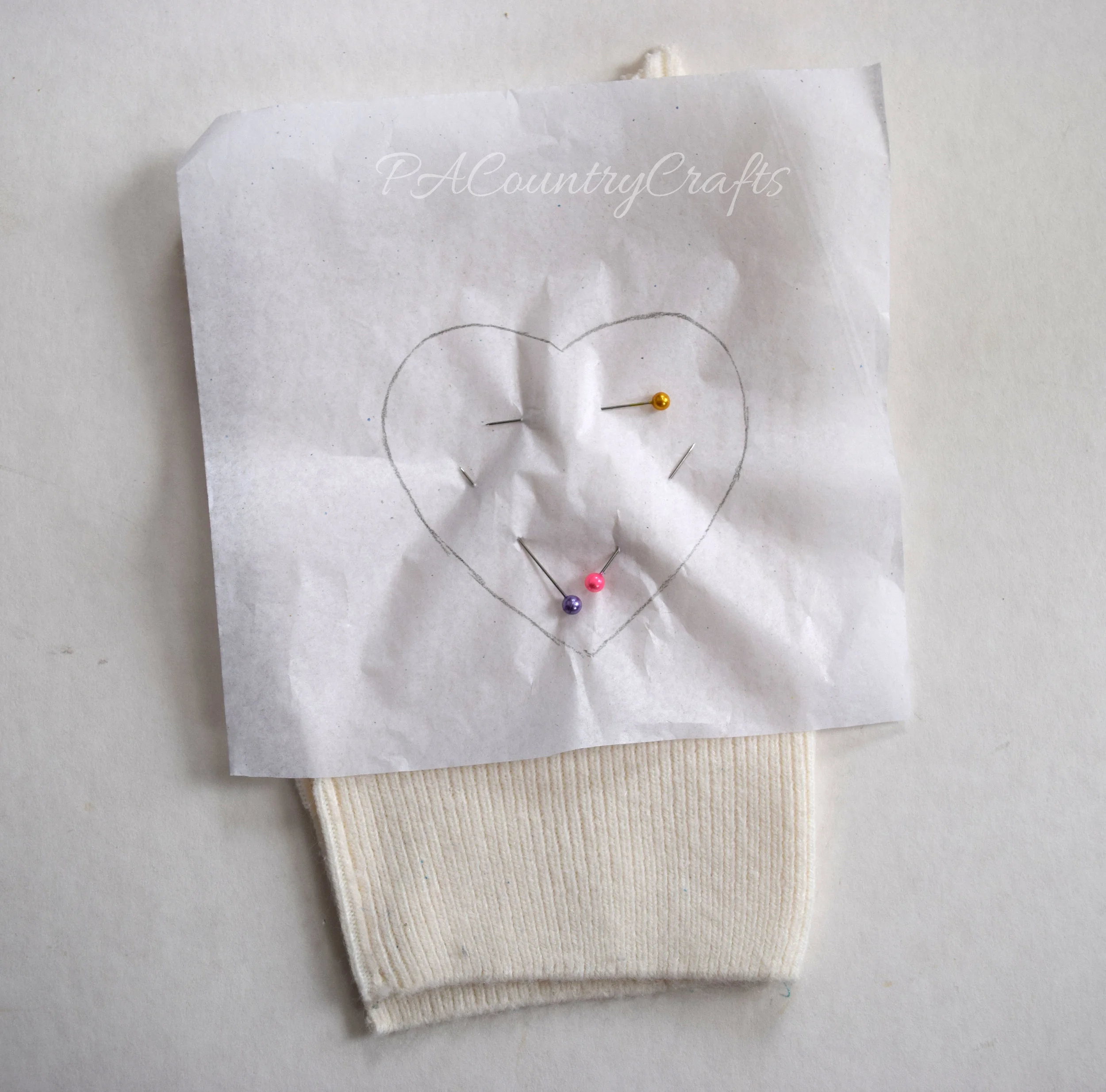 Use tissue paper as a sewing template for small pieces