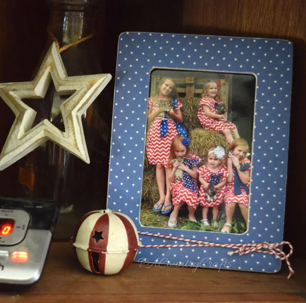 Mod podge picture frames to make seasonal decor!